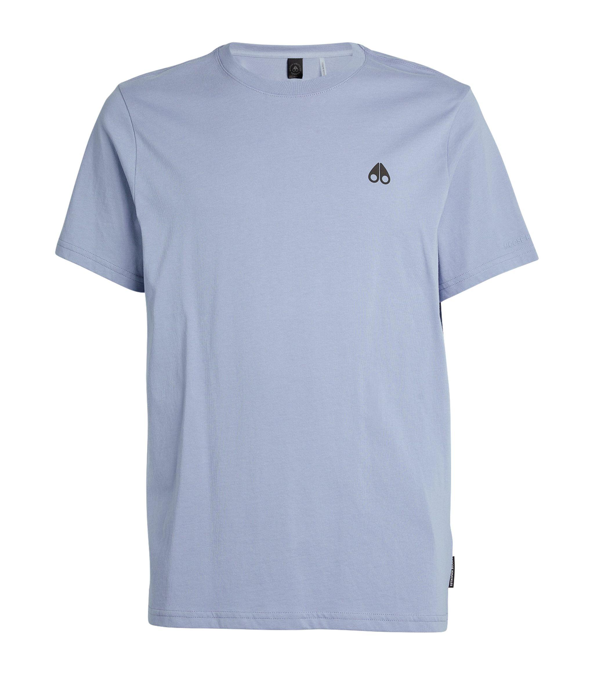 Moose Knuckles Logo Satellite T-shirt in Blue for Men | Lyst