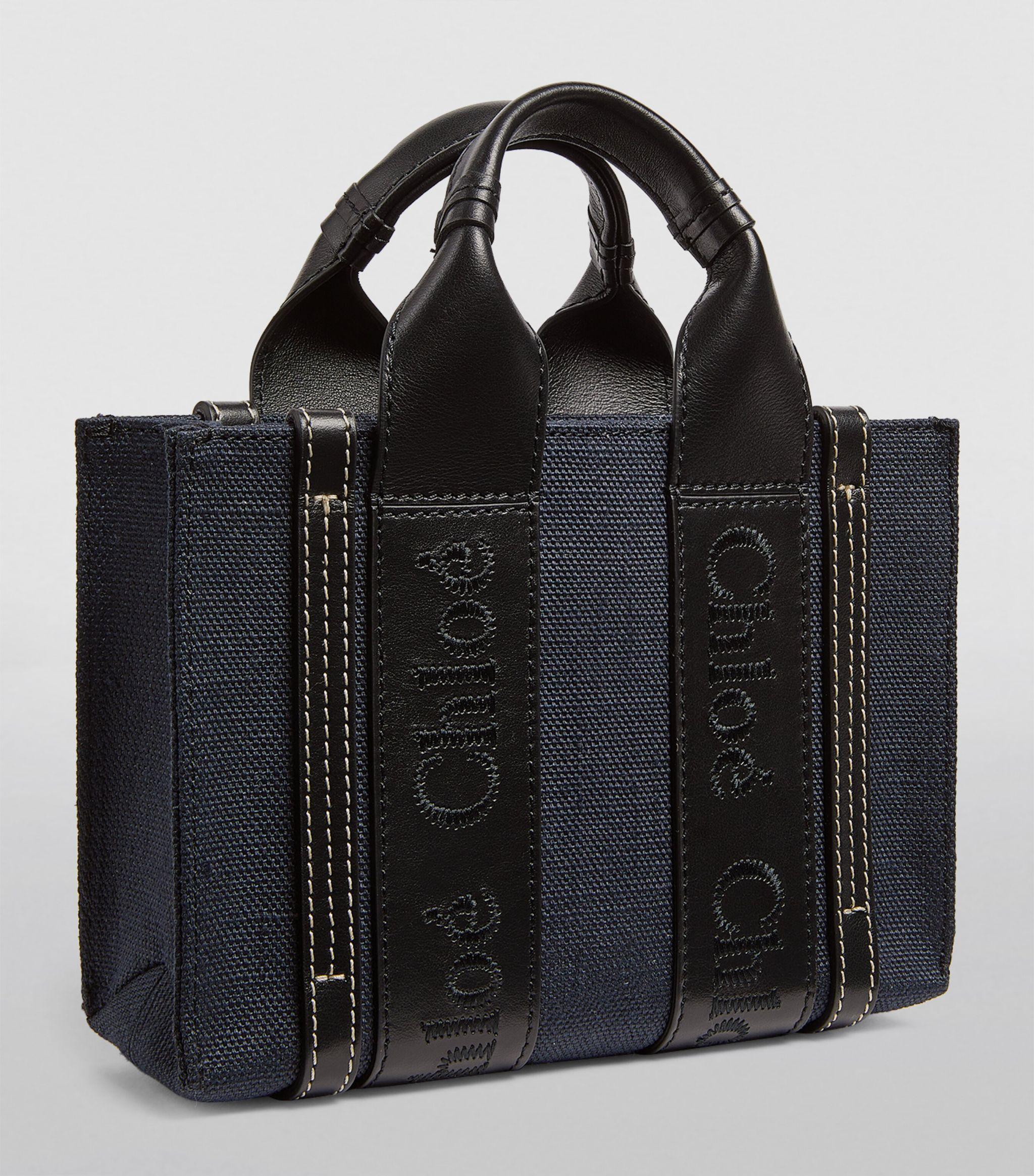 Ivory/Black Canvas Resort Bag, Tote Handbag