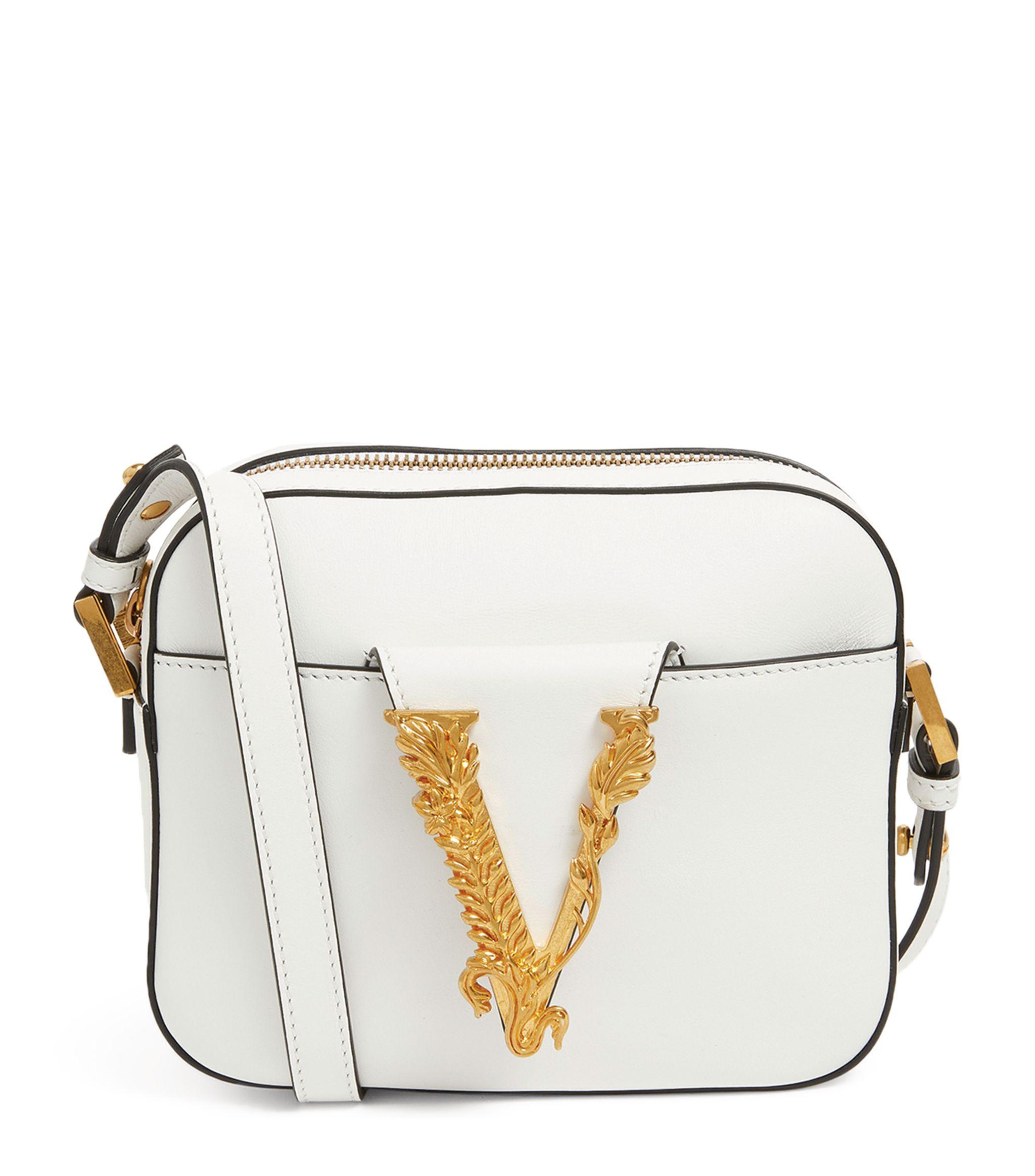 AUTH NWT Versace Virtus Leather Mini Crossbody, Shoulder Bag With BOX +Dust  Bag