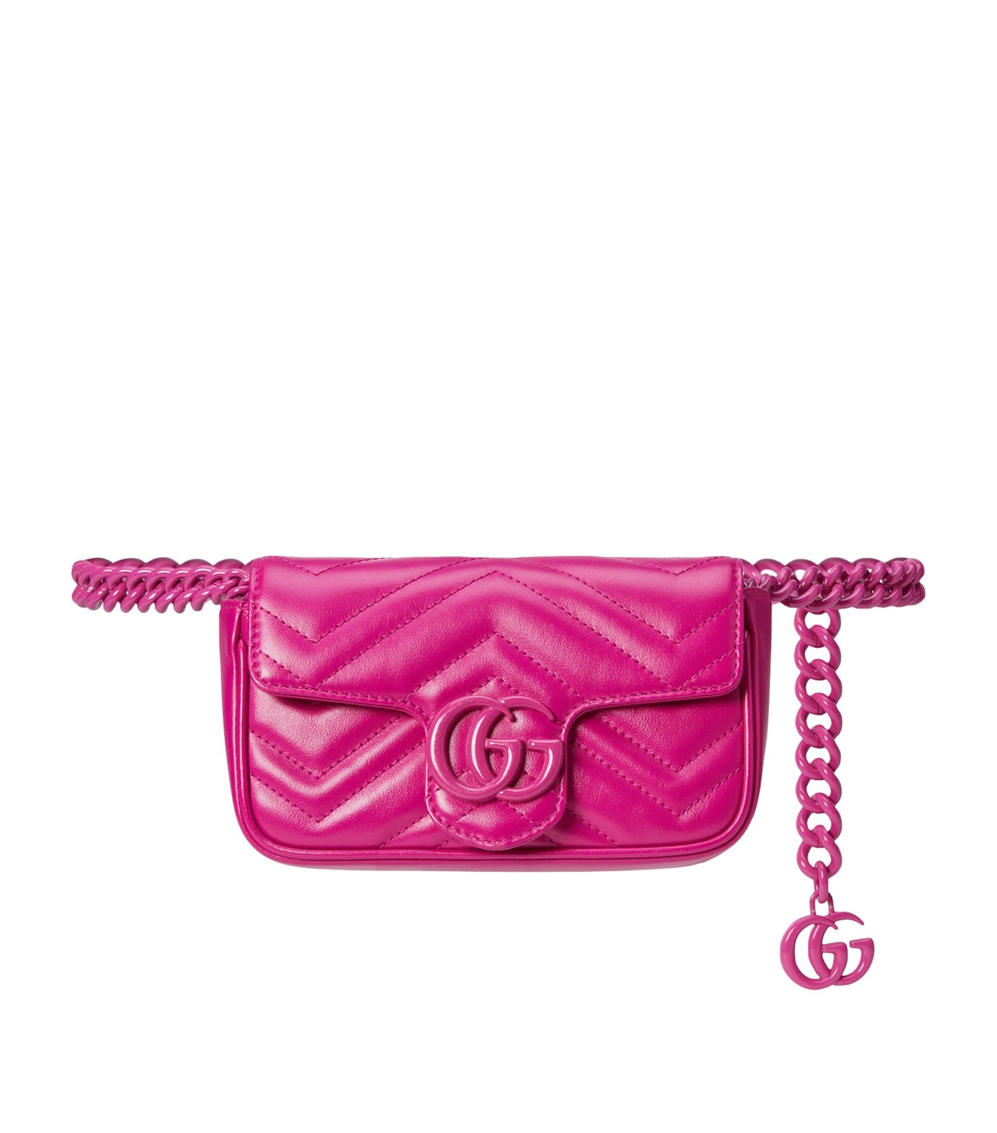 Pink gucci bum bag sale