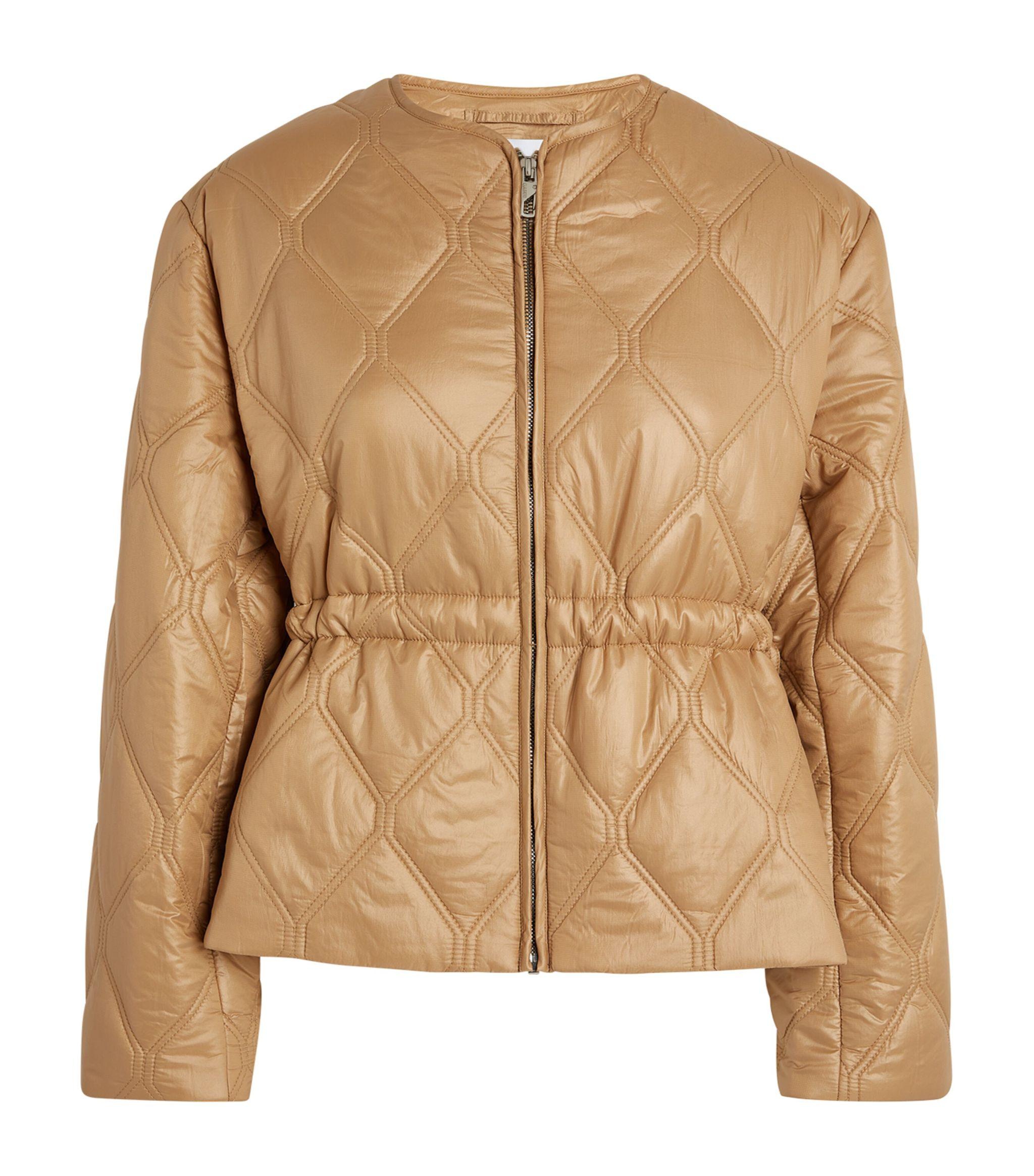 Quilted peplum shop jacket