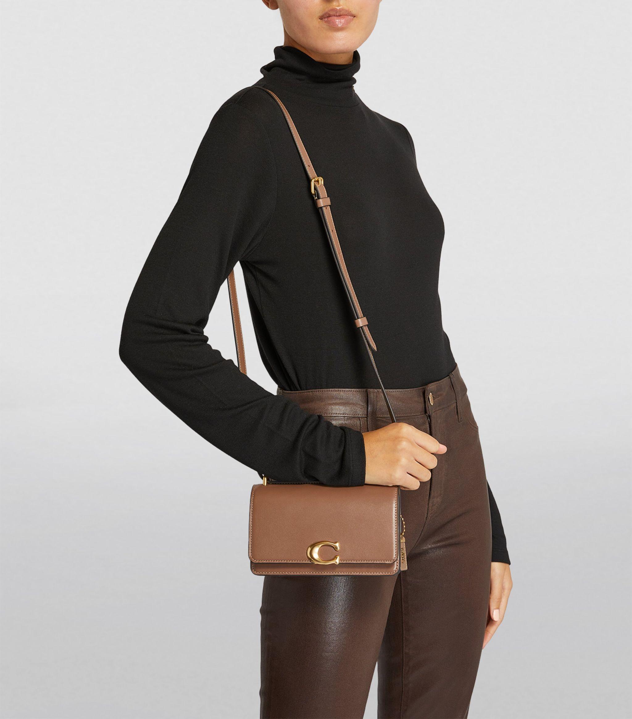 COACH Leather Bandit Cross-body Bag in Brown | Lyst UK
