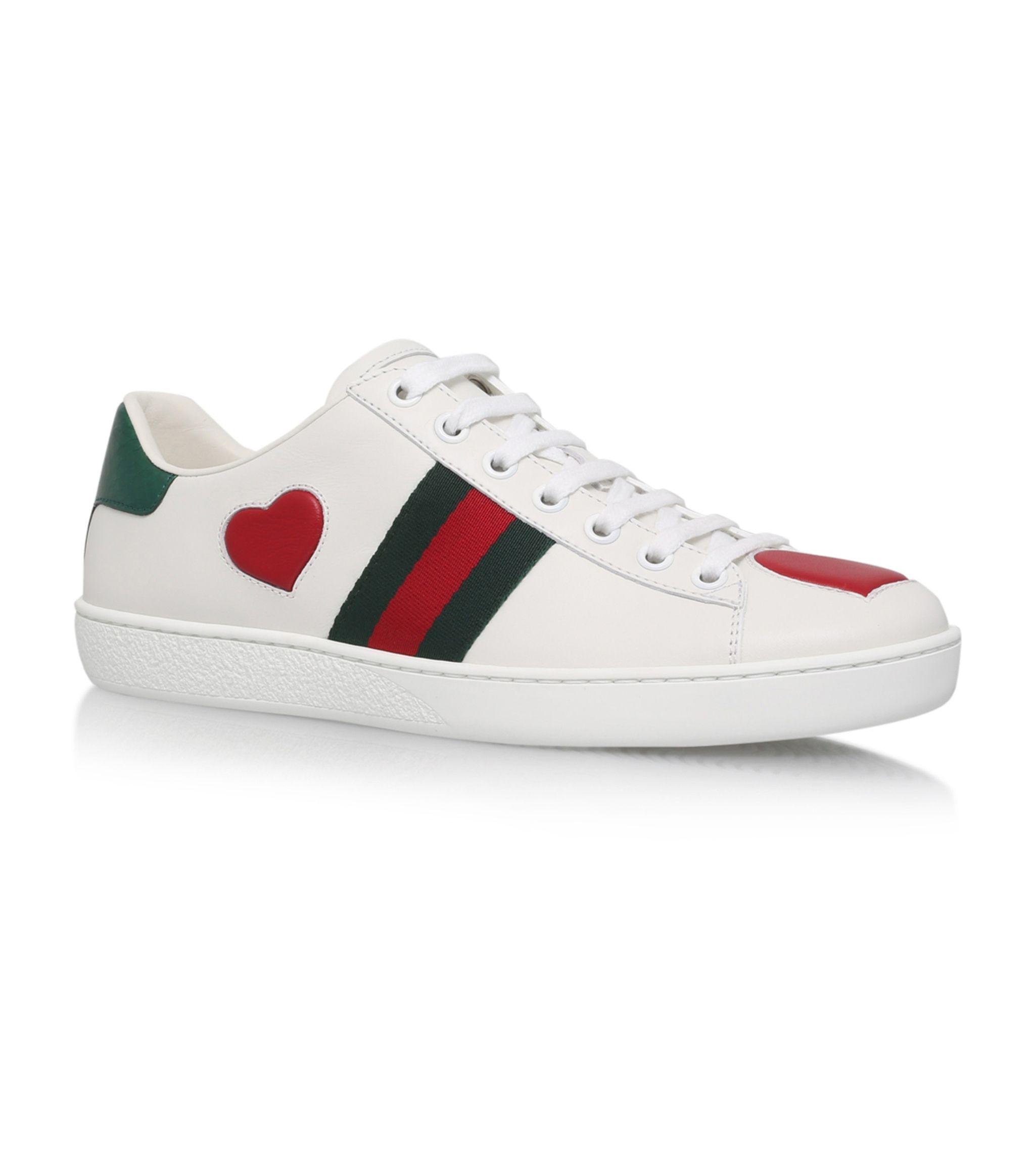Gucci Leather New Ace Heart Sneaker - Save 6% - Lyst