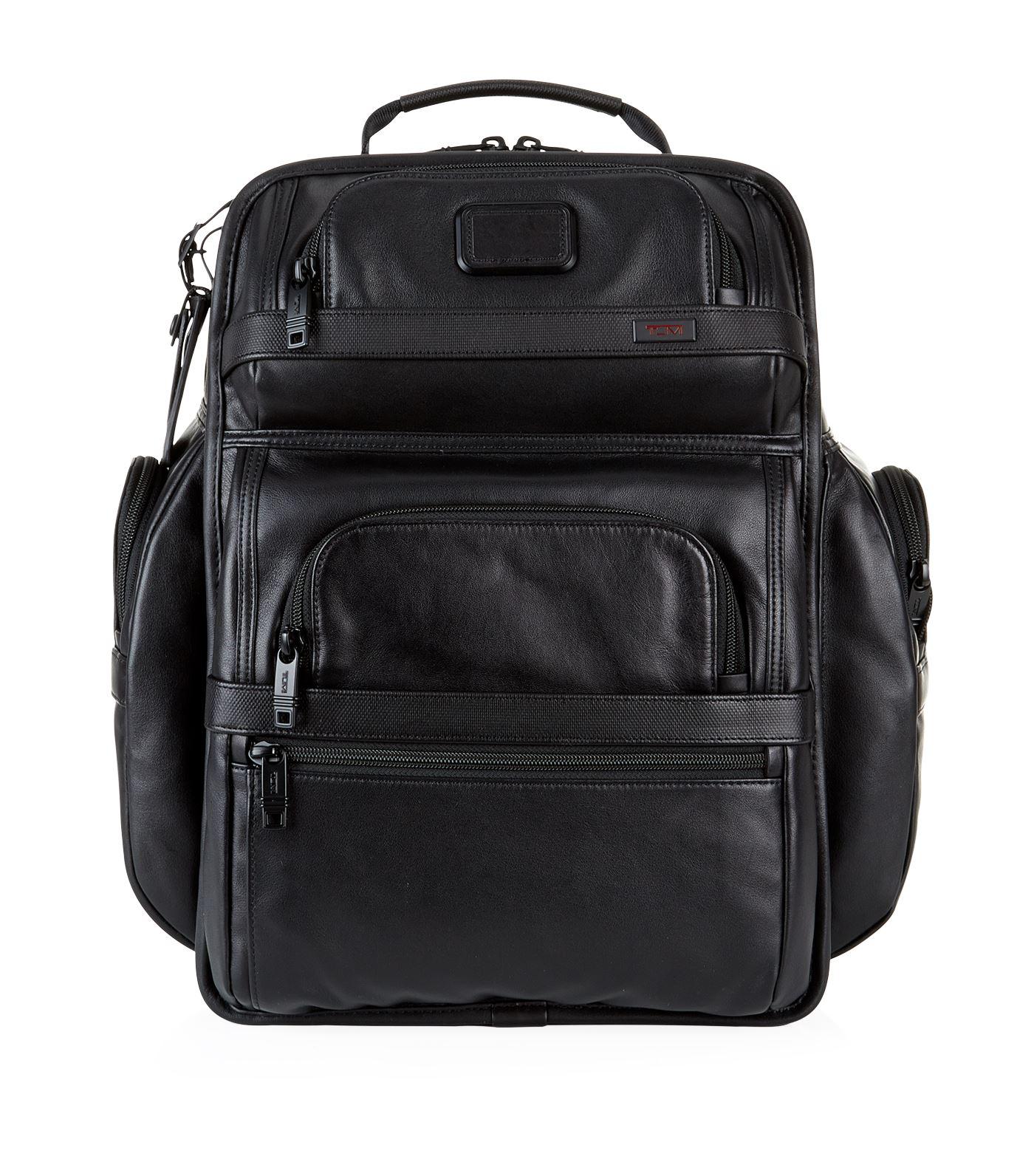 Tumi Alpha T-pass® Business Class Leather Backpack In Black For Men ...