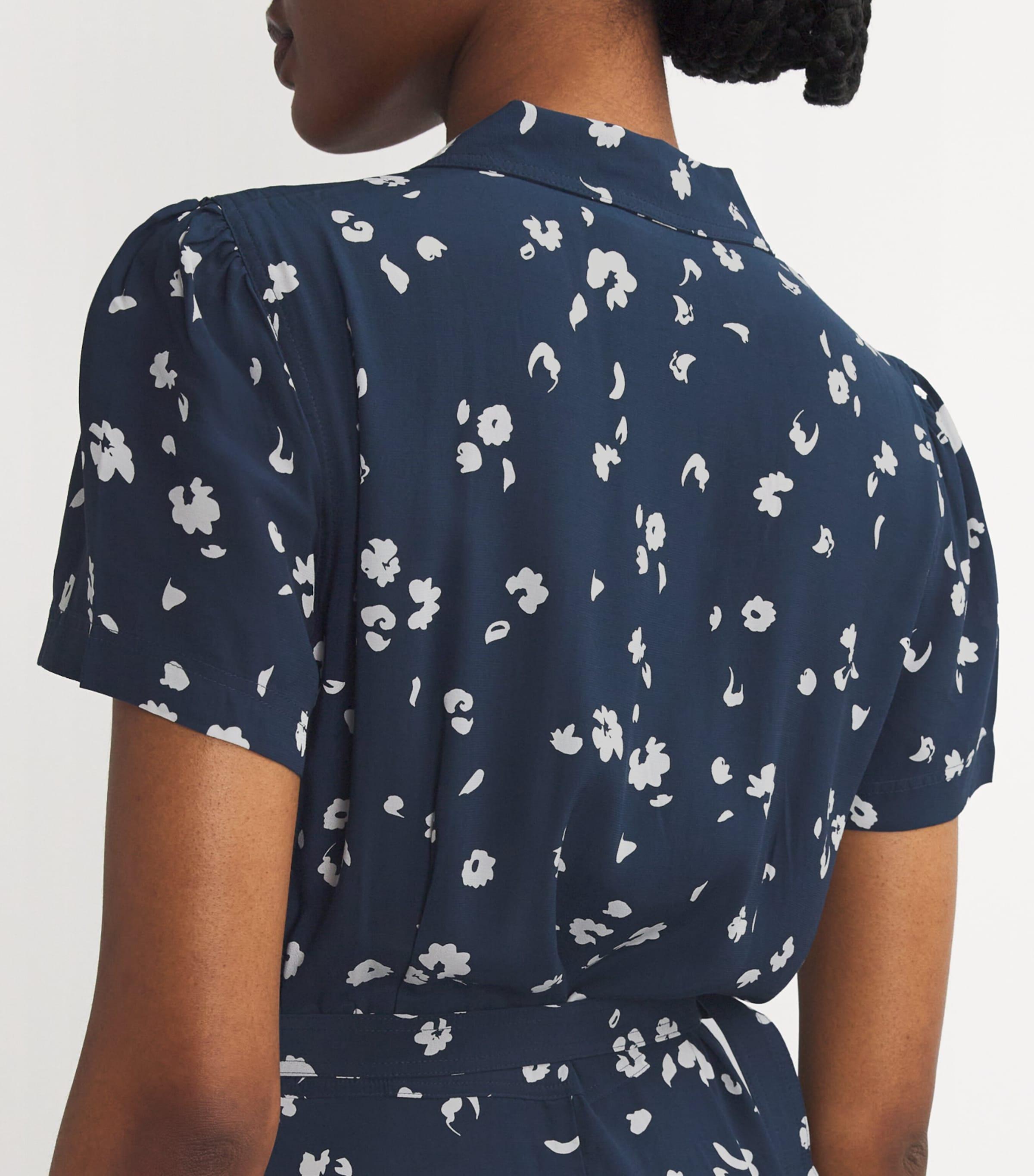 Polo Ralph Lauren Viscose Patterned Midi Dress in Blue | Lyst