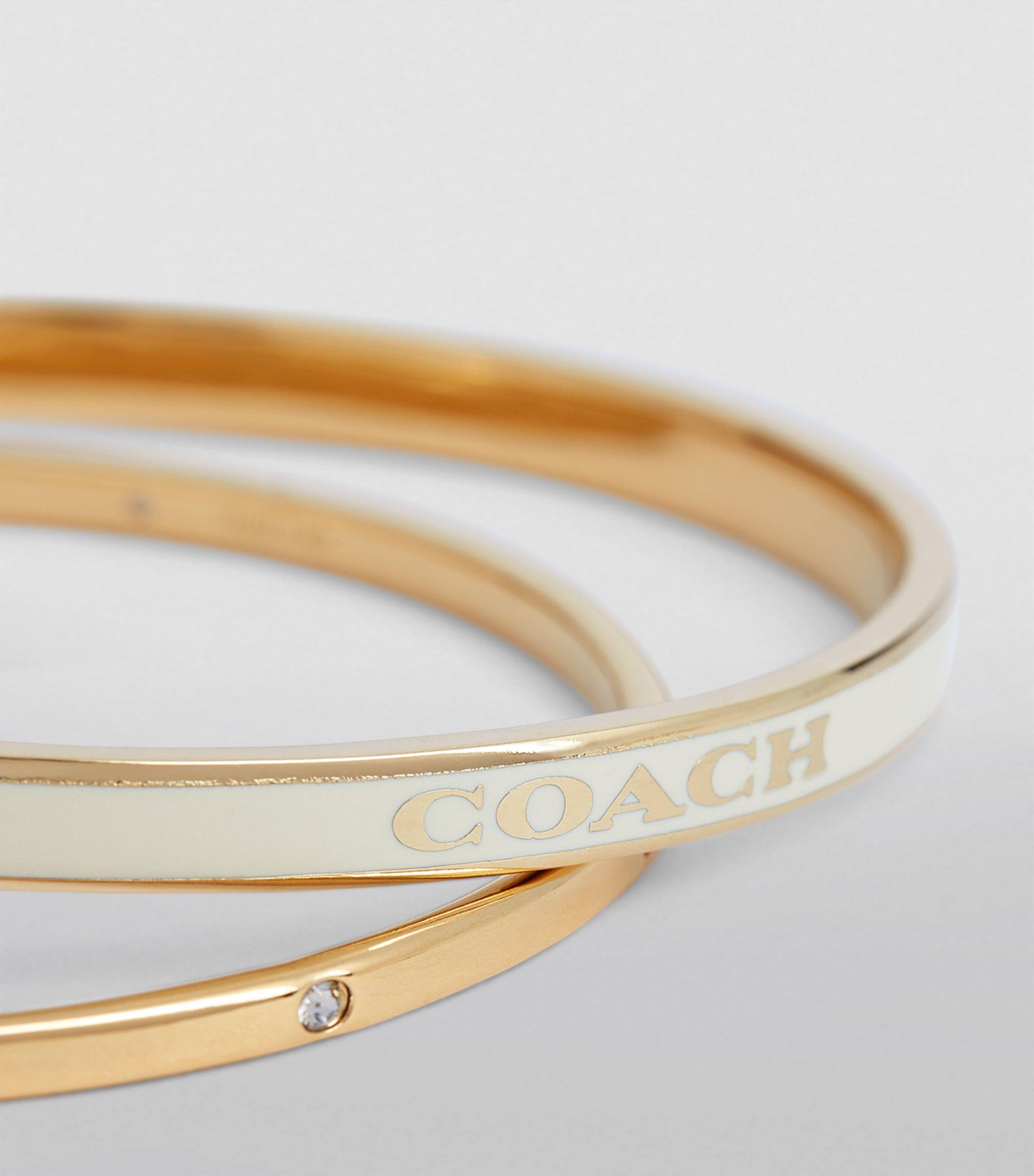 COACH Signature Bracelet Set in Natural | Lyst