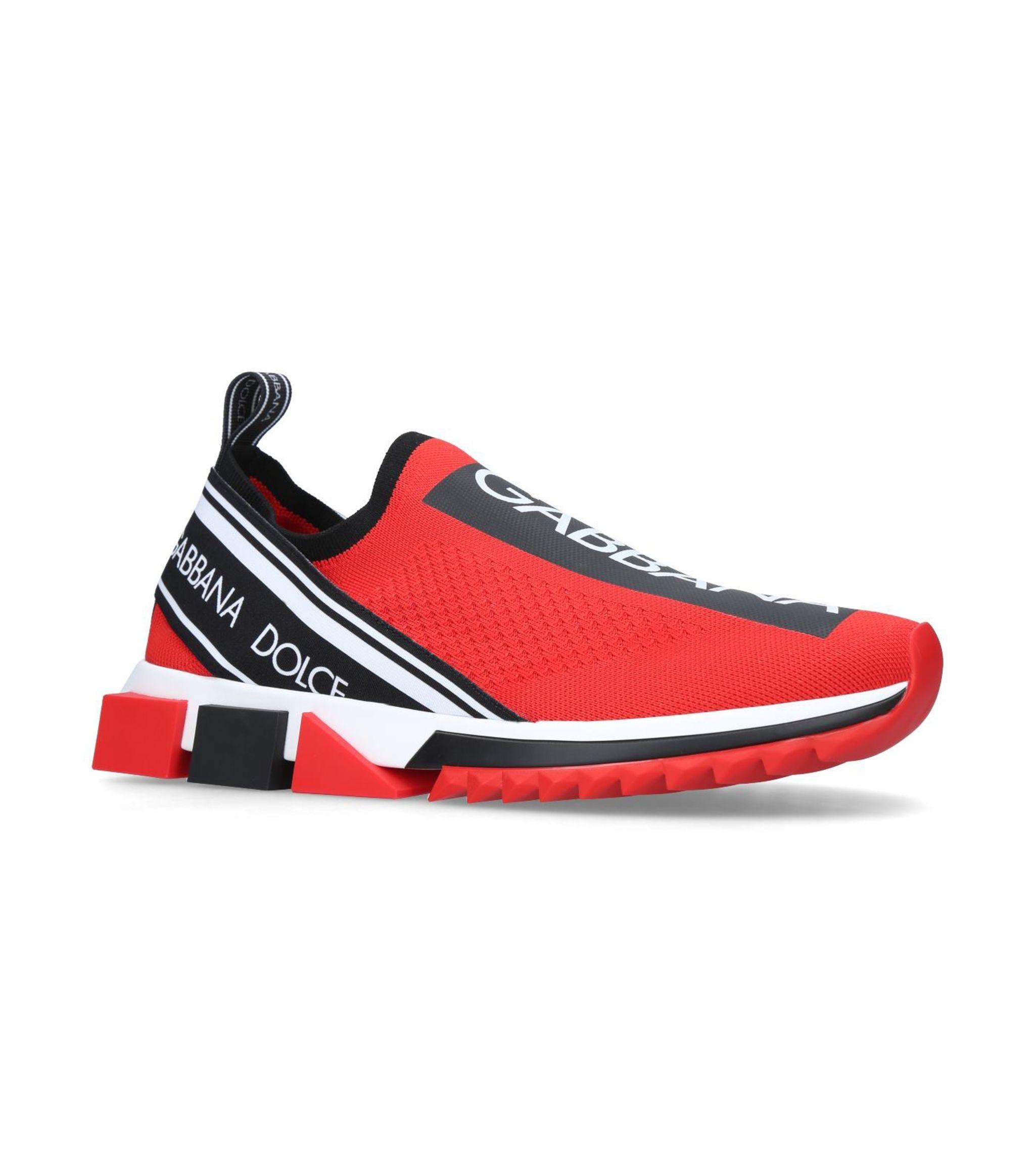 Dolce & Gabbana Rubber Sorrento Sneakers in Red,Black,White (Red) for ...