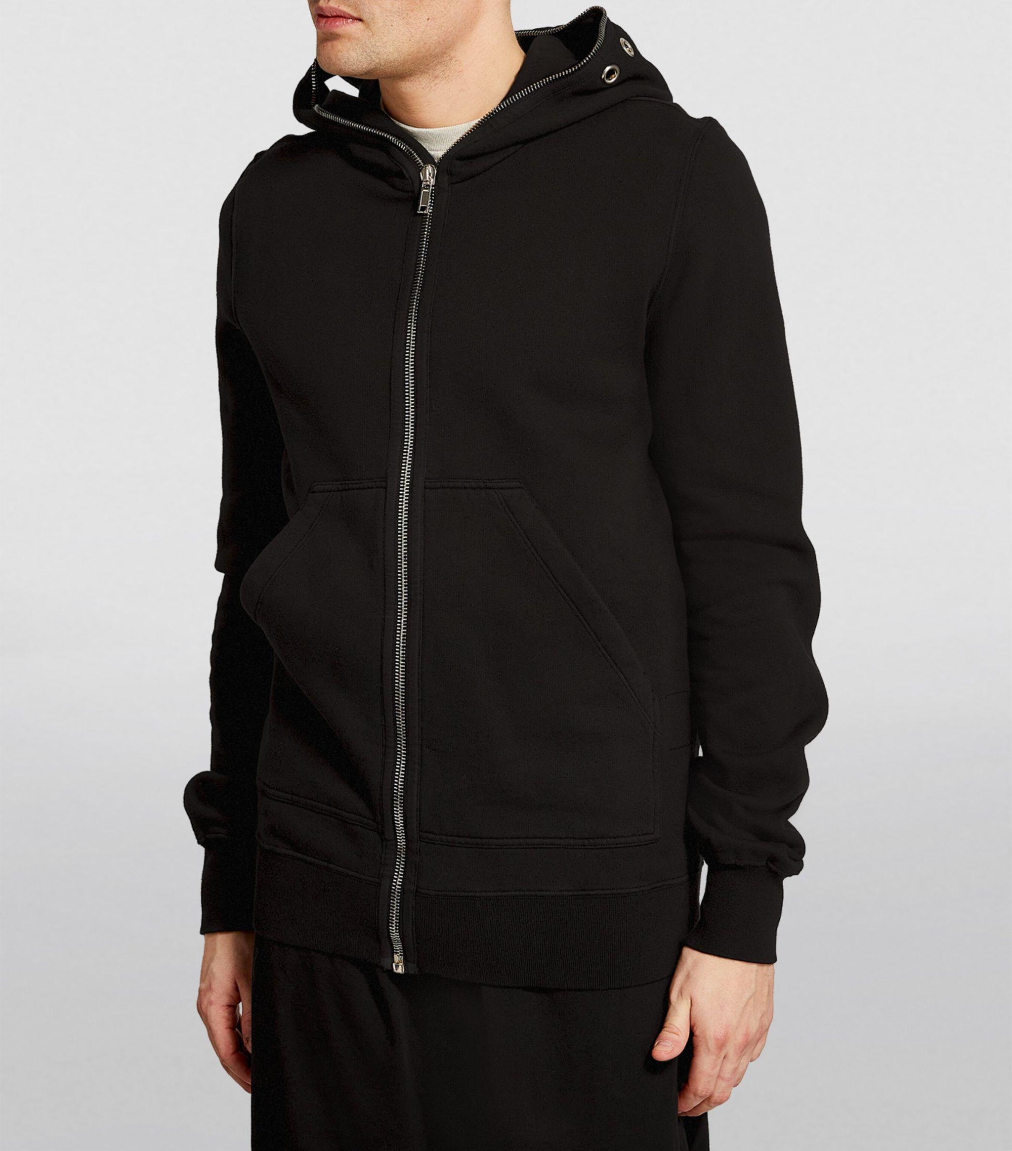 Rick Owens Zip-up Hoodie in Black for Men | Lyst