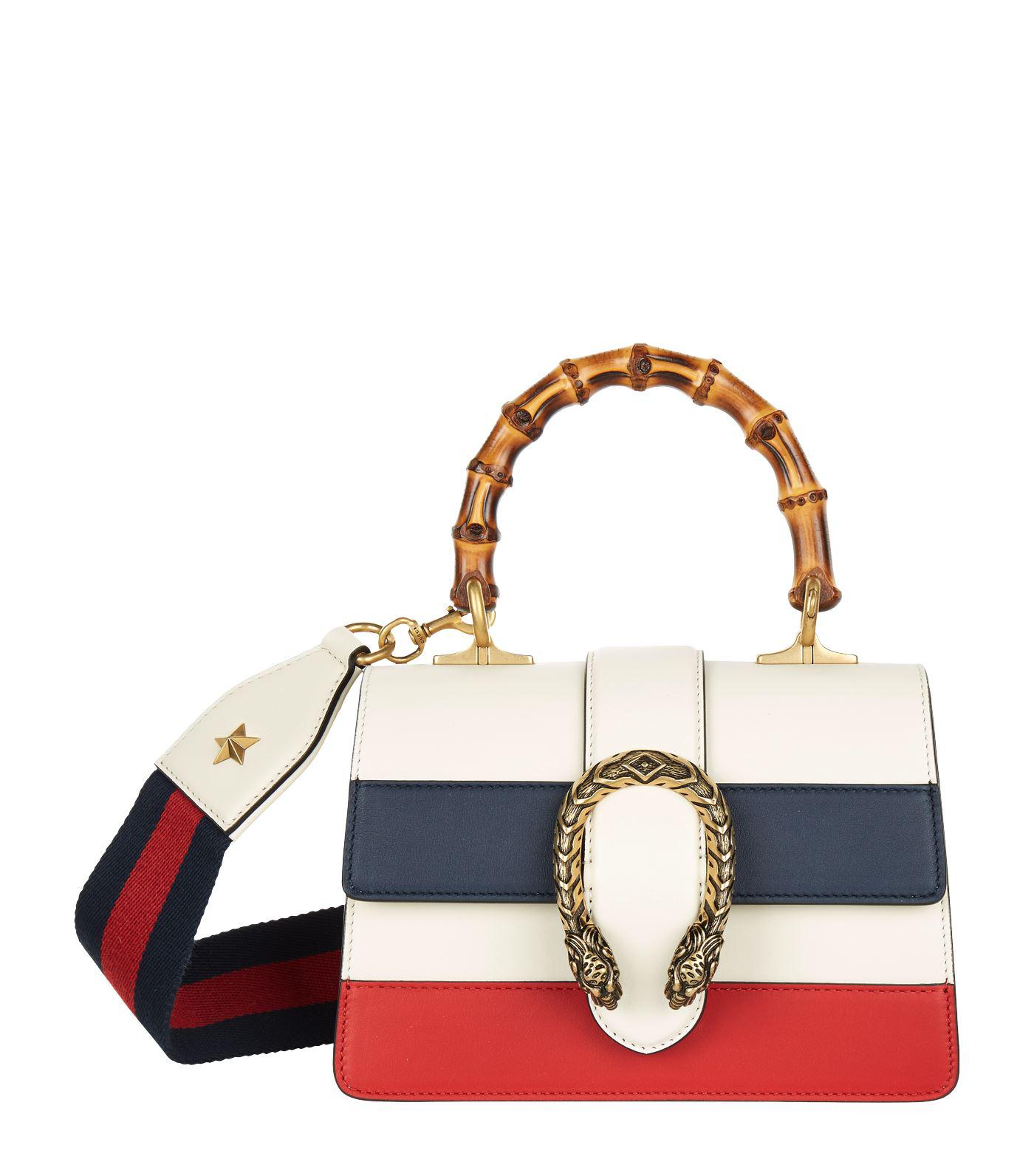 Gucci Leather Small Striped Dionysus 