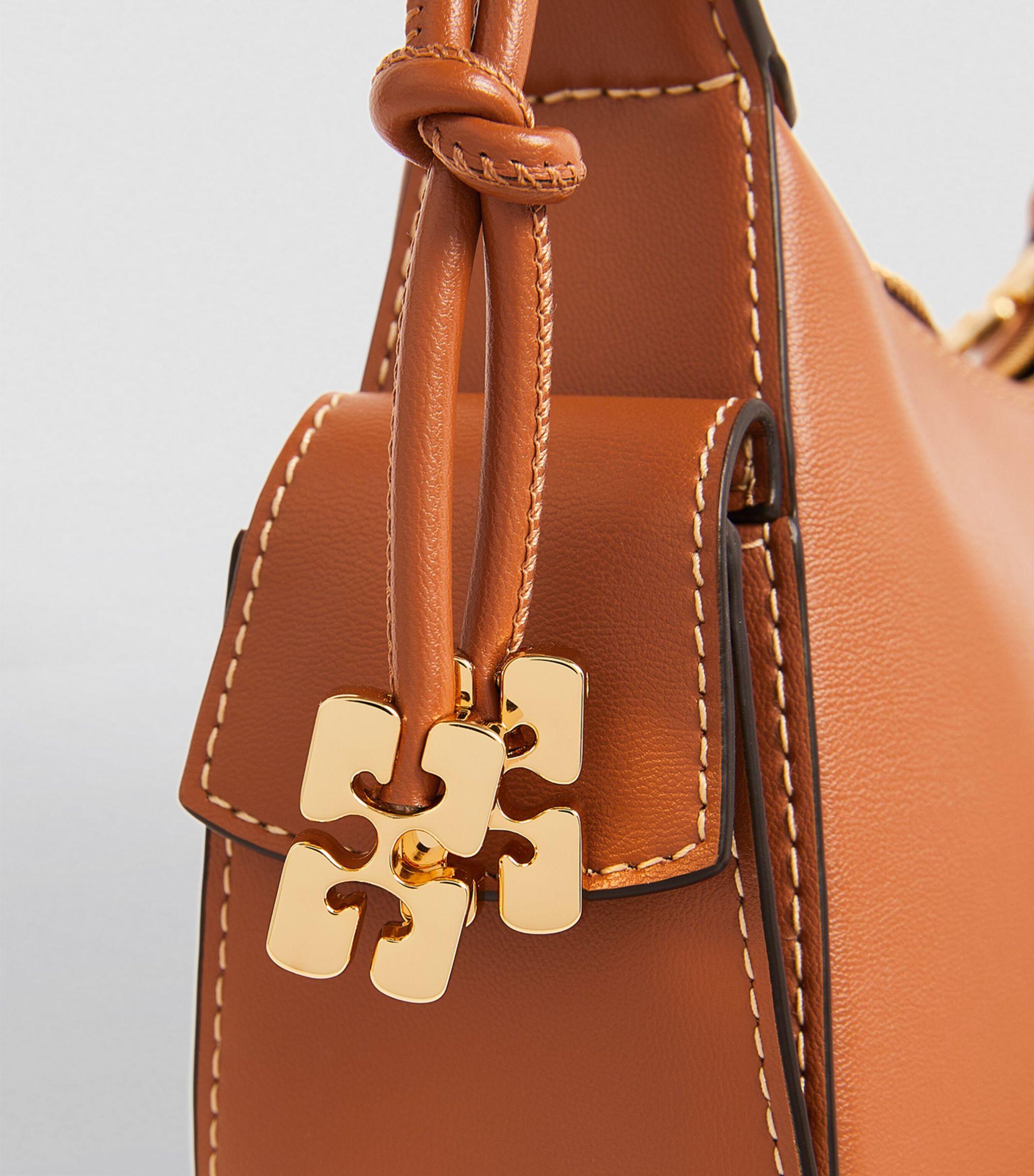 Ganni Leather Swing Shoulder Bag in Brown | Lyst