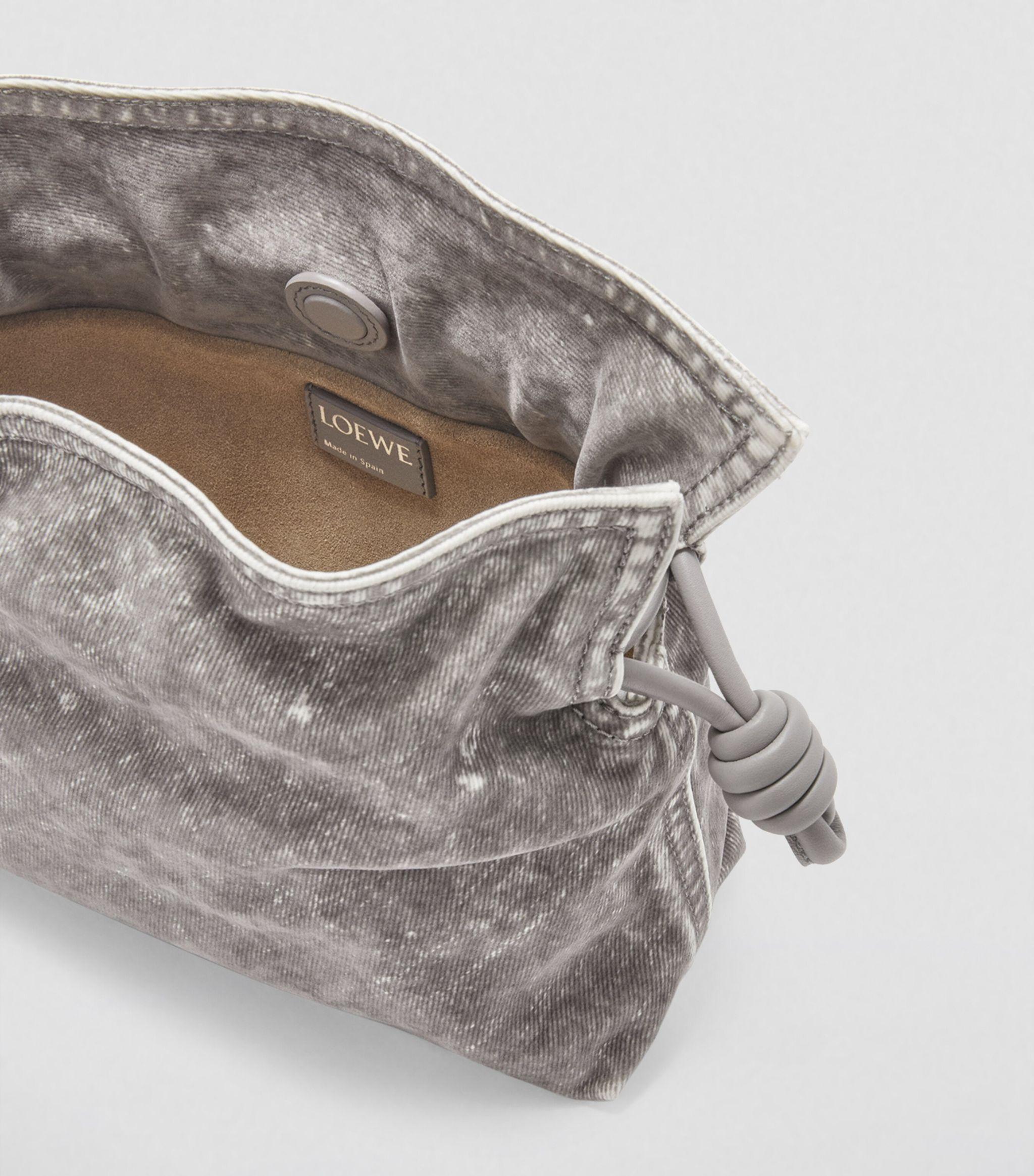 Loewe Mini Denim Flamenco Clutch Bag in Grey Lyst UK