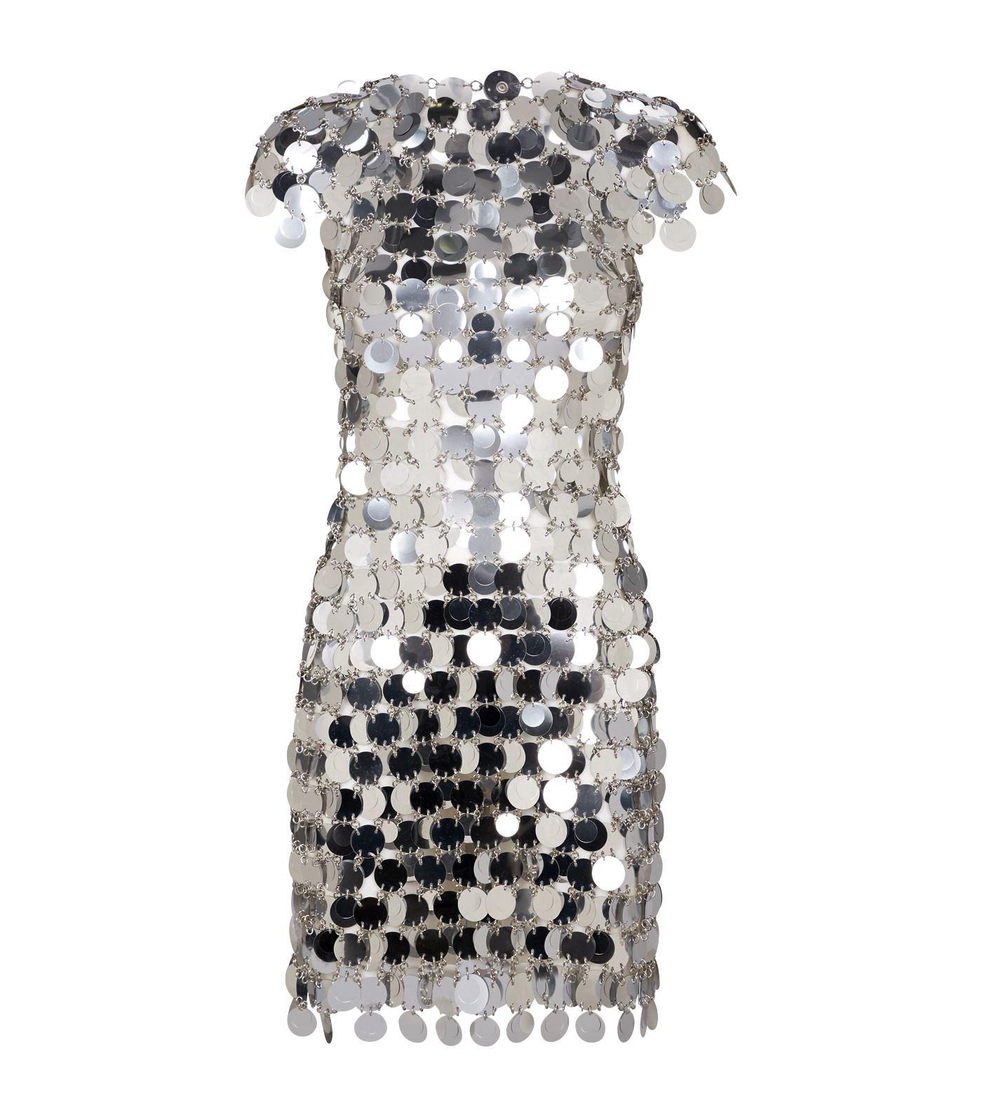 paco rabanne silver dress