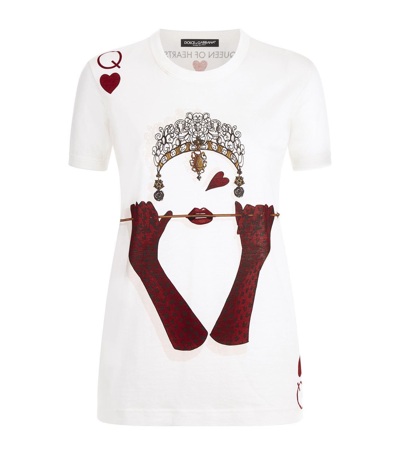 dolce and gabbana queen of hearts t shirt