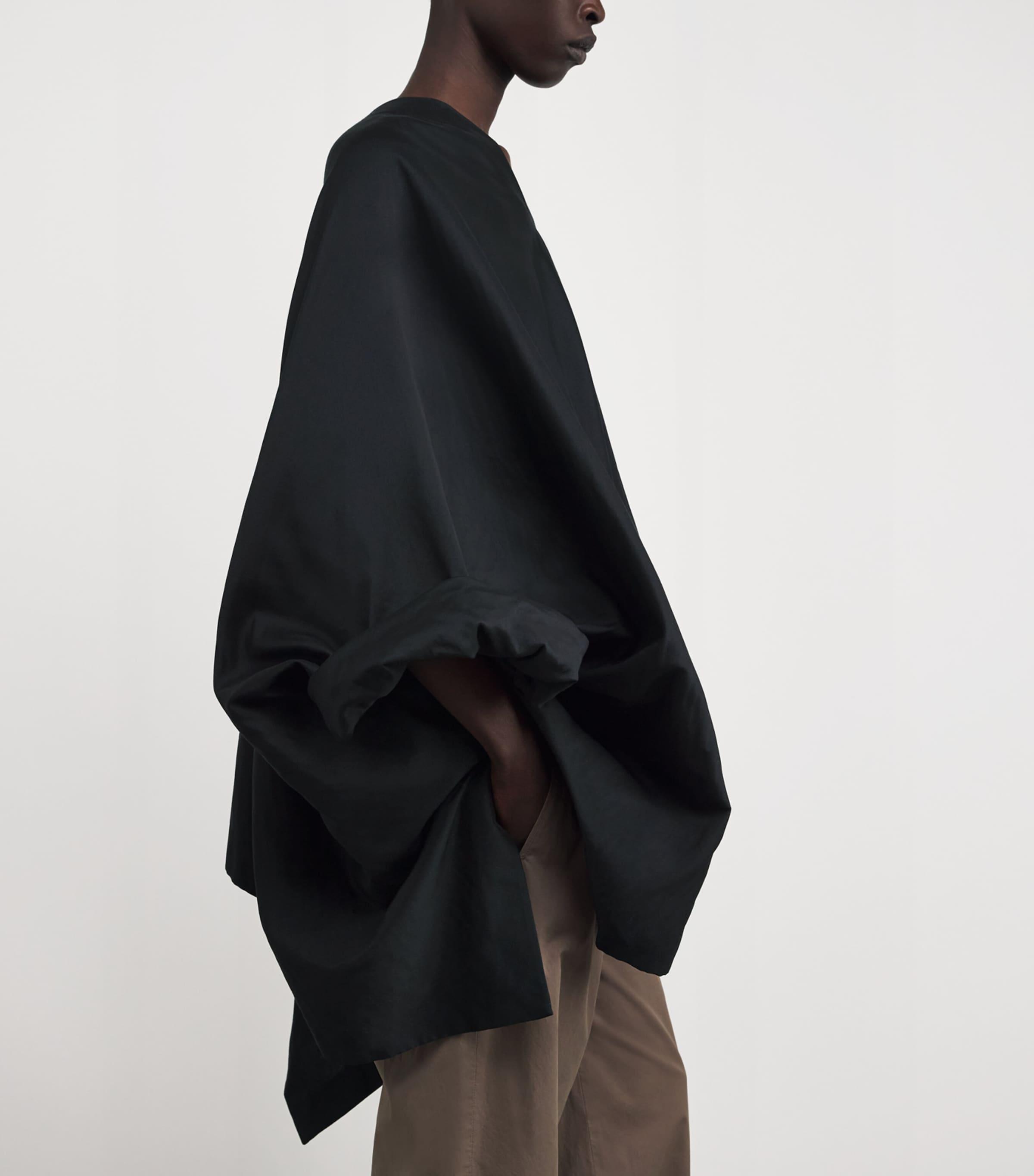 The Row Cedar Cotton-Silk Top in Black | Lyst