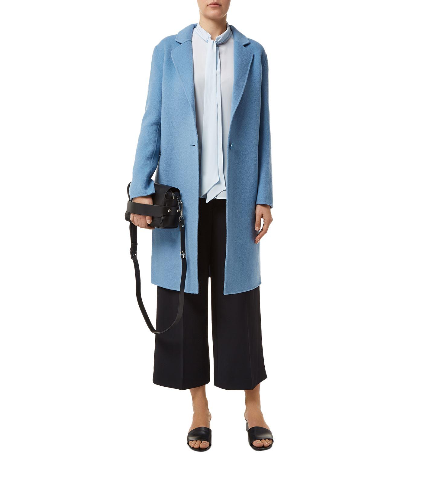 sandro blue wool coat