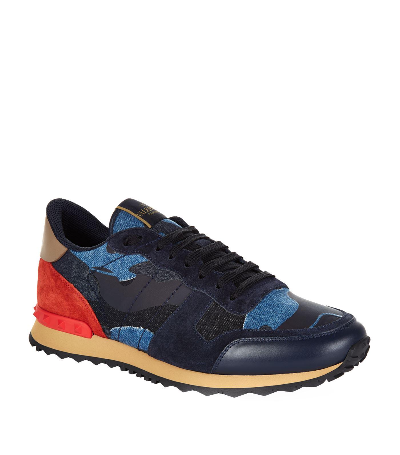 valentino studsole camo sneakers