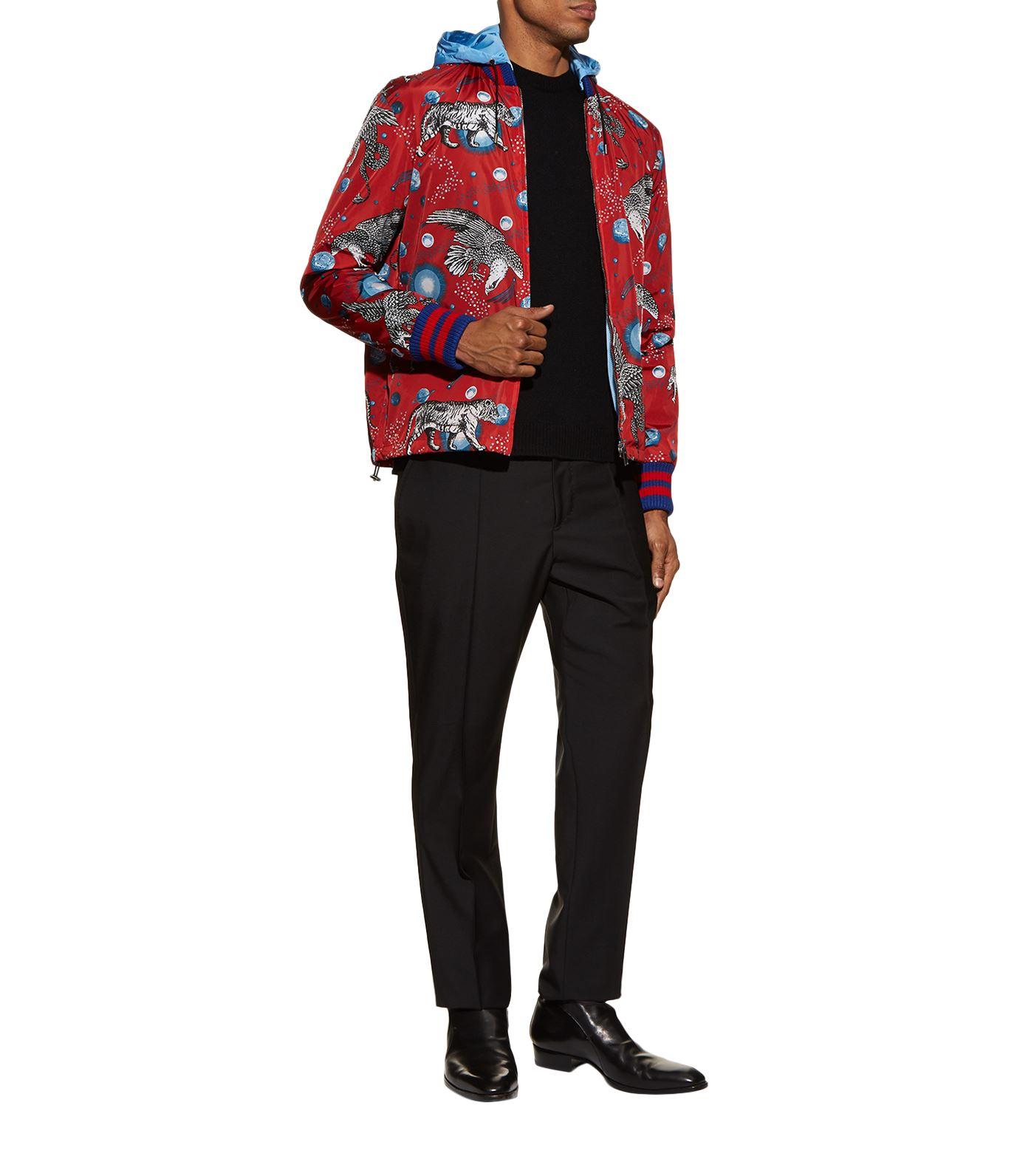 Gucci Space Animals-print Windbreaker in Red for Men | Lyst Canada
