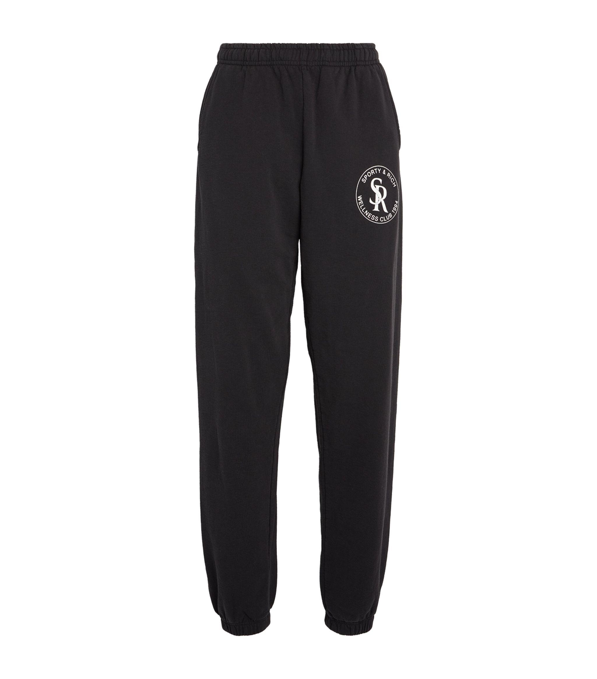 Sporty & Rich Logo Sweatpants in Black | Lyst