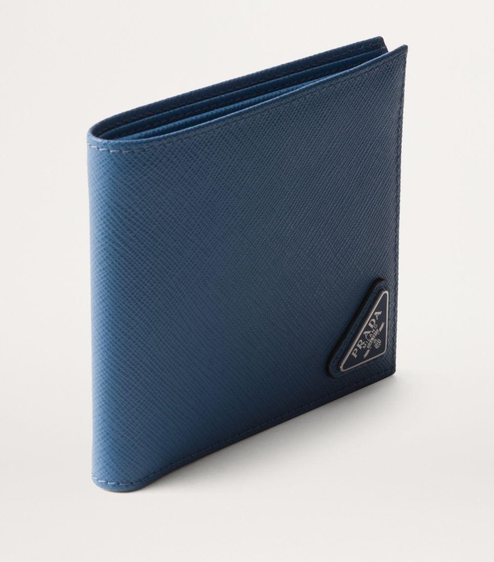 Prada Saffiano Leather Bifold Wallet in Blue for Men Lyst UK