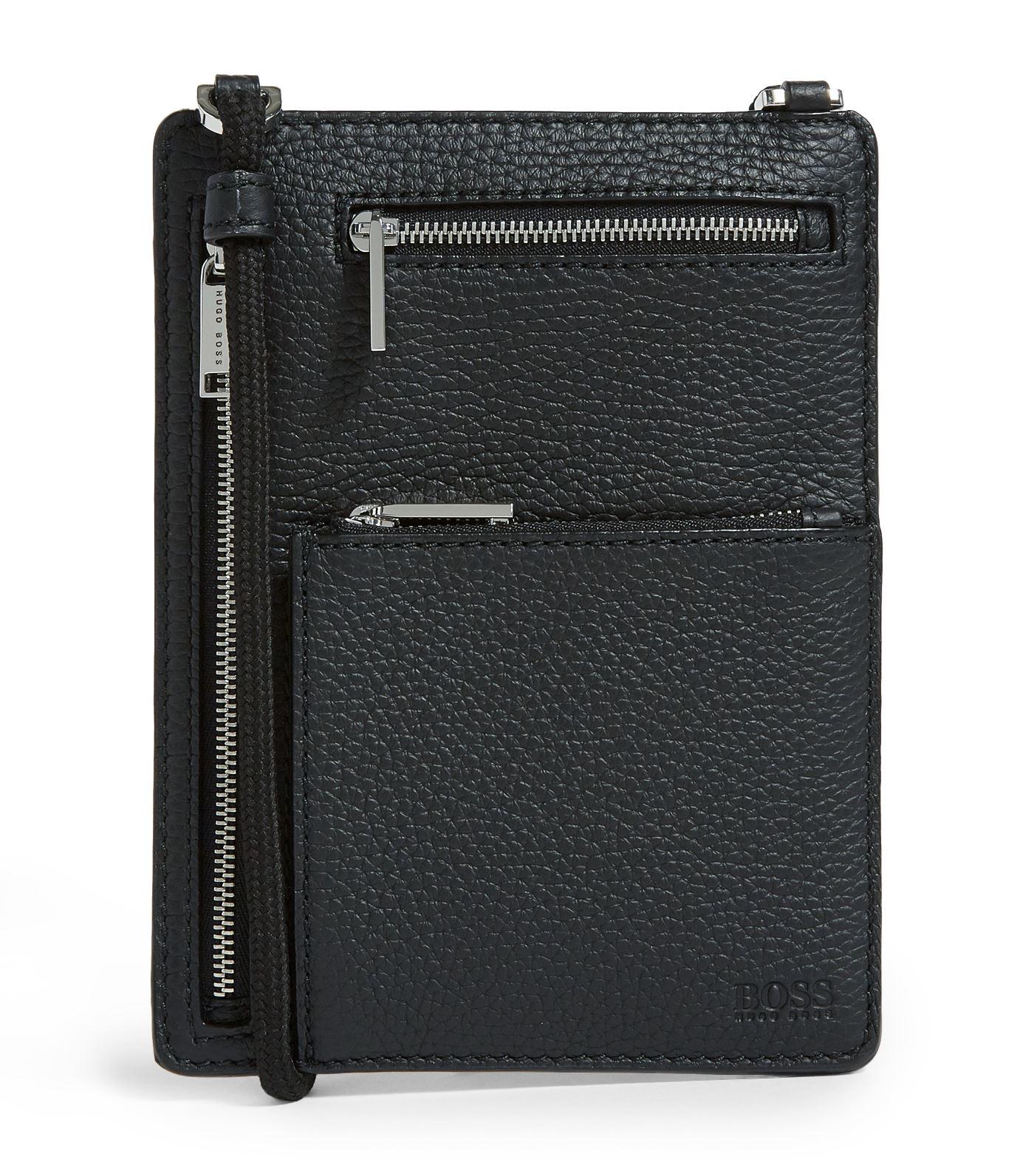 hugo boss leather pouch