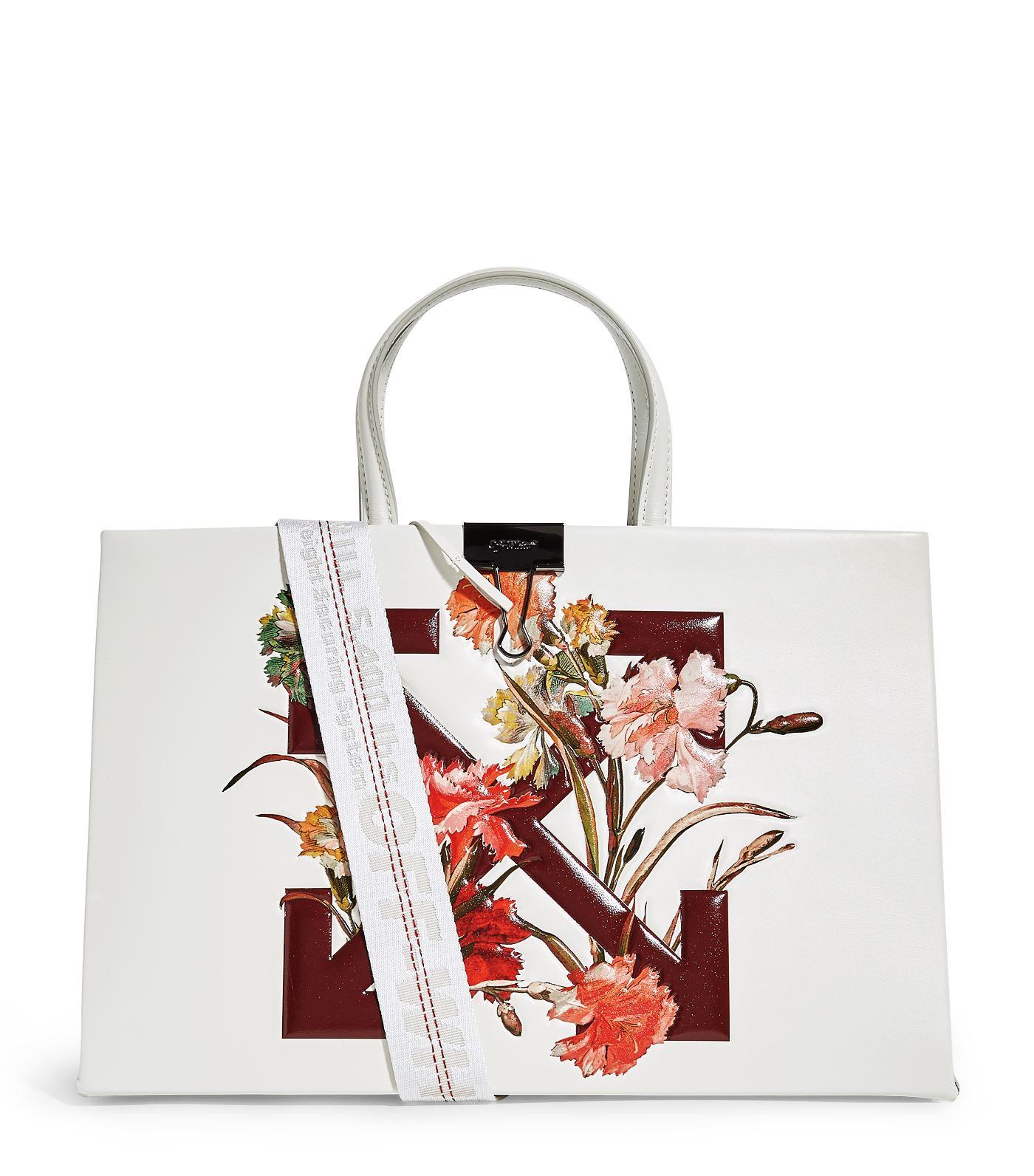 Off-White c/o Virgil Abloh Floral Logo Tote Bag | Lyst