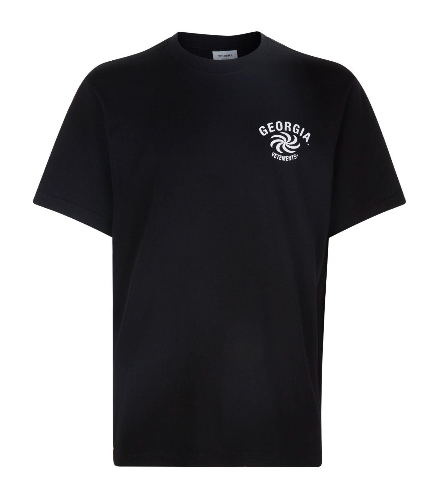 Vetements Georgia T-shirt in Black for Men | Lyst
