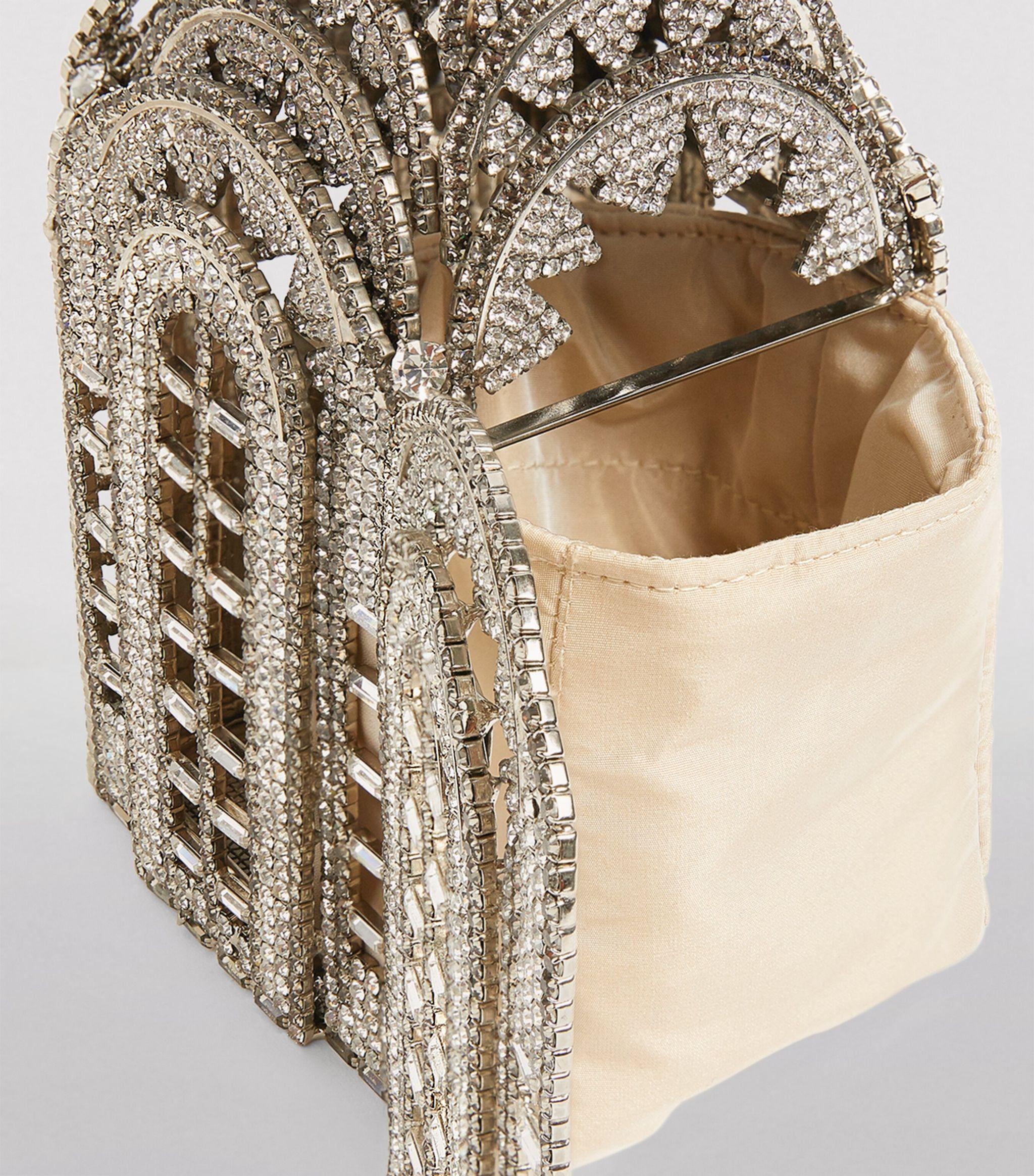Rosantica Crystal-embellished Chrysler Building Bag in Metallic