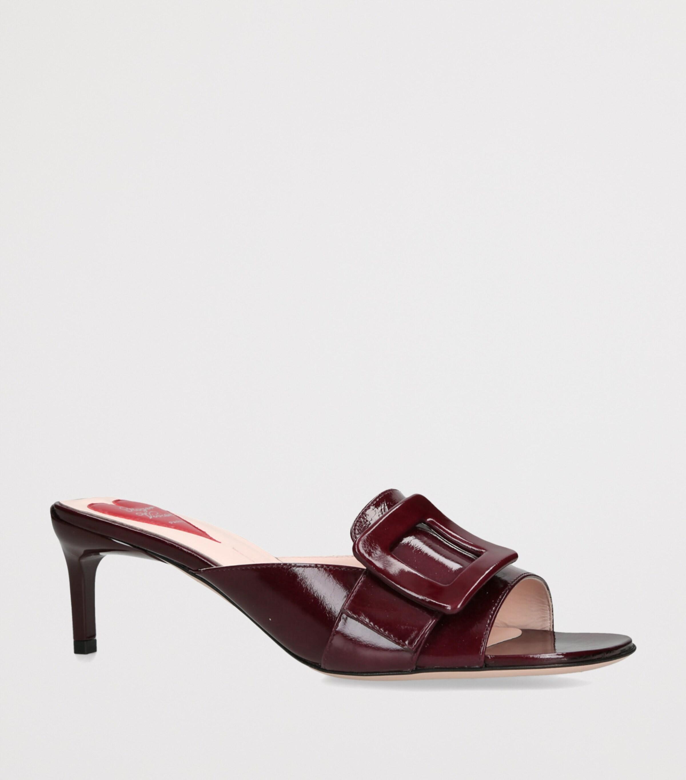 [Roger Vivier]Mule Viv' Canard レザー Viv' Canard Mules in patent leather Burgundy Woman