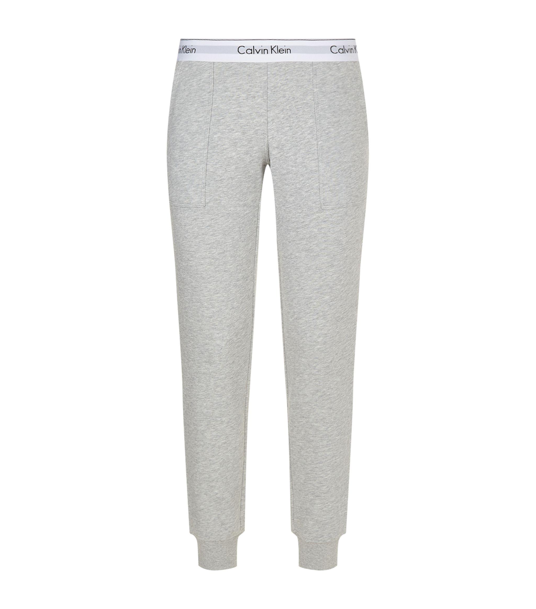Calvin Klein Logo Waistband Sweatpants in Gray | Lyst
