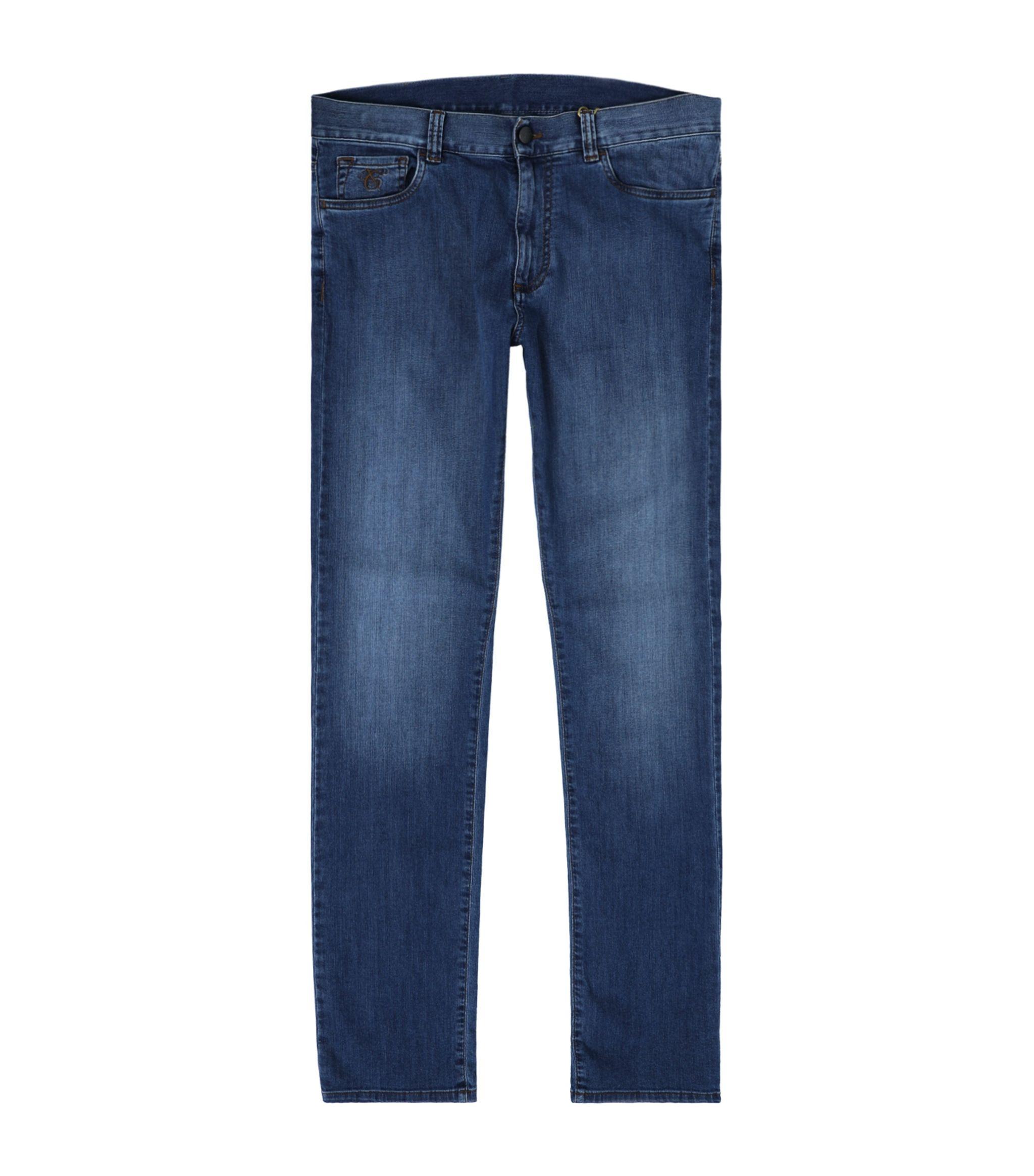 Canali Denim Regular-fit Stretch Jeans in Blue for Men - Lyst