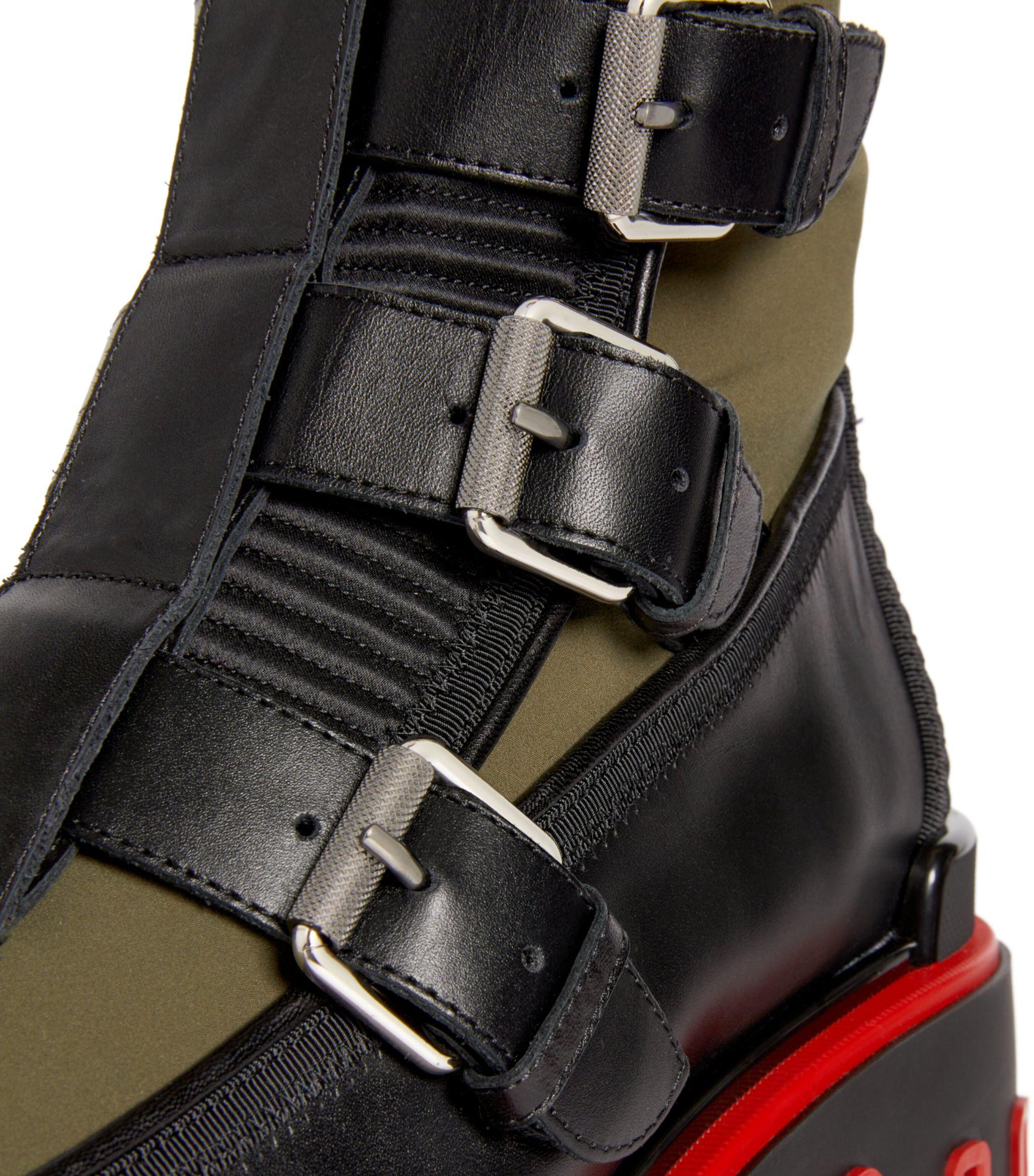 Christian Louboutin Buckle Dune Silk-leather Ankle Boots in Brown 