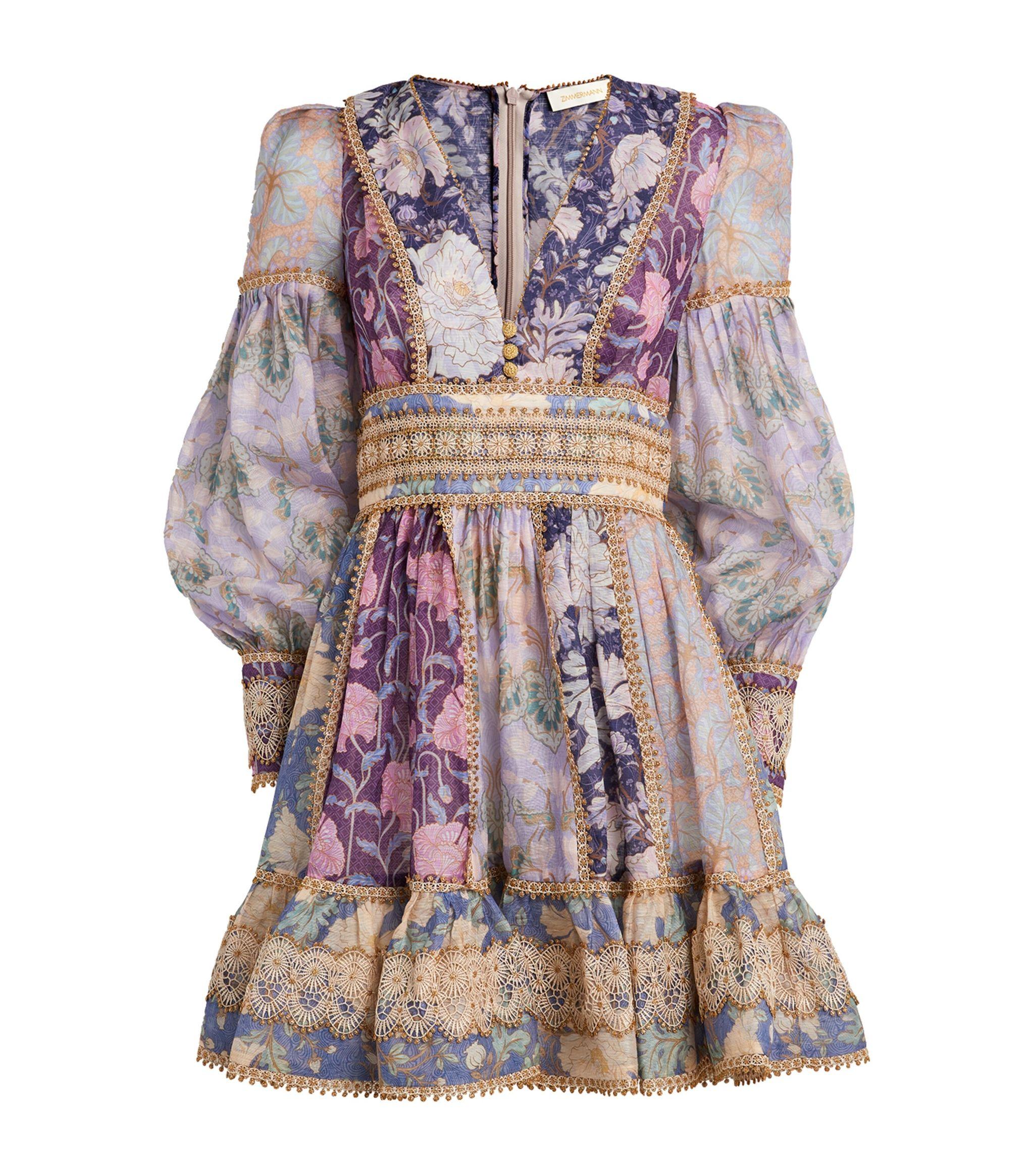 Zimmermann Celestial Lacepanel Mini Dress in Purple Lyst Canada