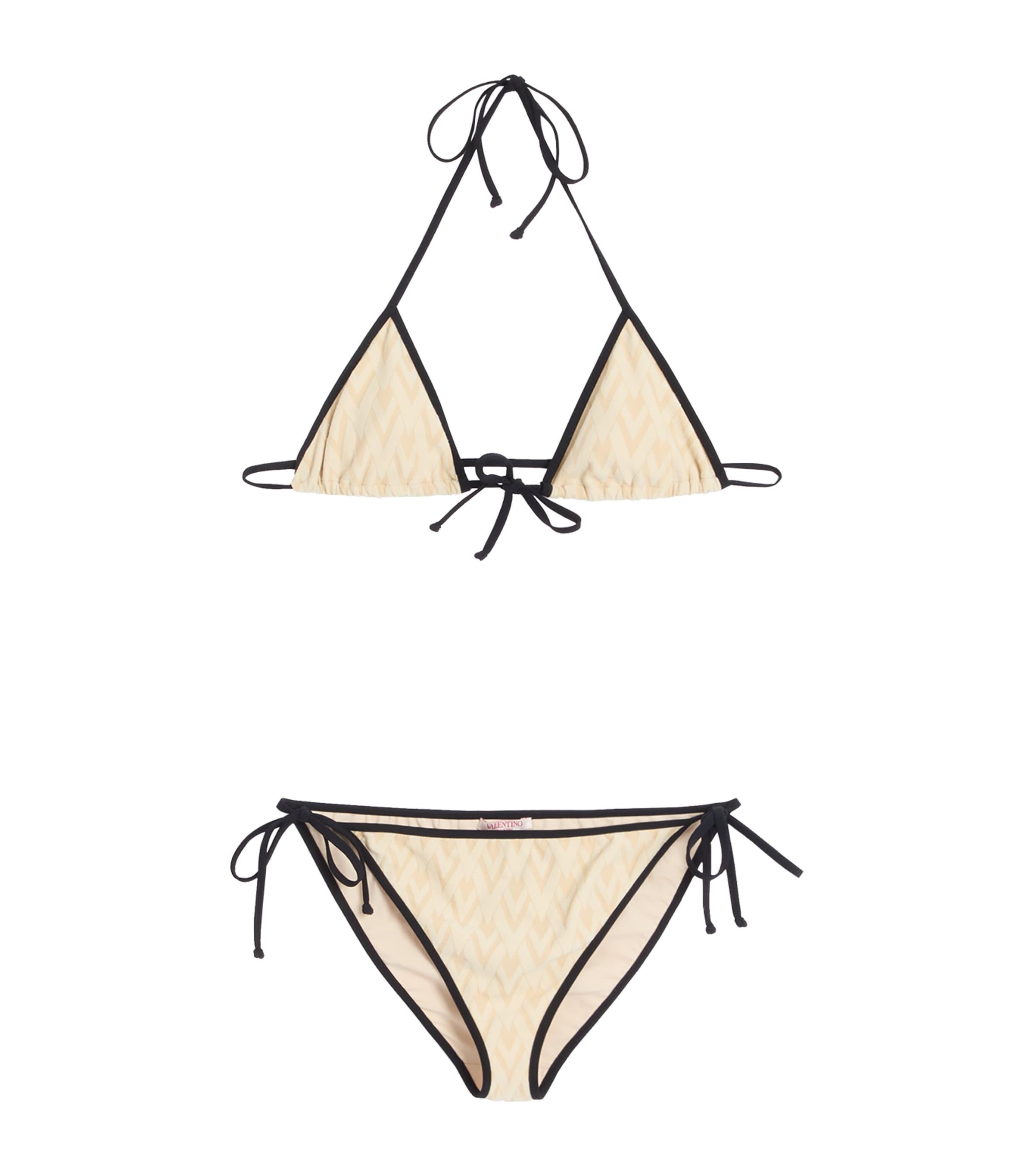 VALENTINO ヴァレンティノ　トライアングルビキニ　新品未使用 Printed triangle bikini in multicoloured - Valentino | Mytheresa