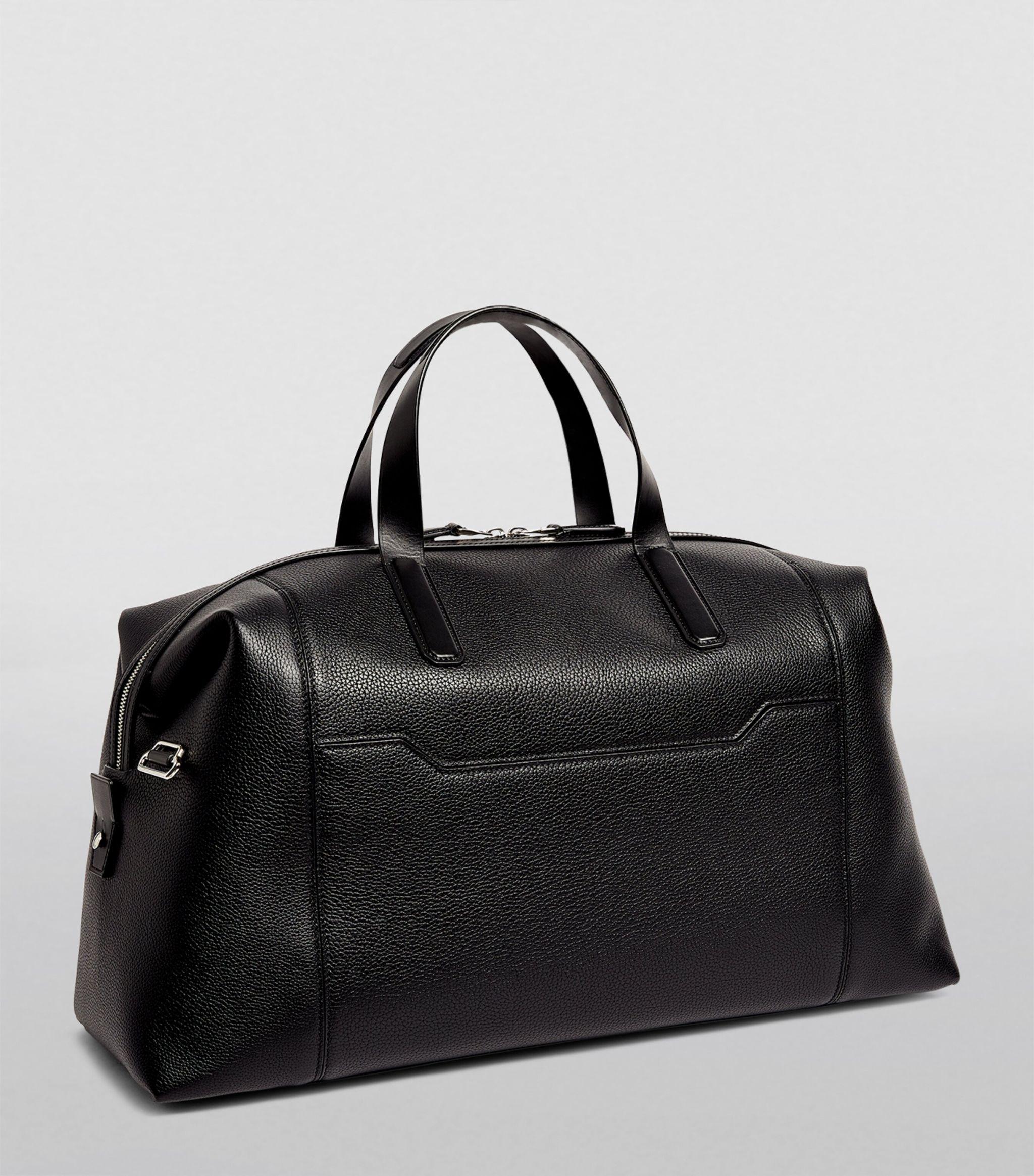Dunhill Leather Duffle Bag in Black for Men | Lyst