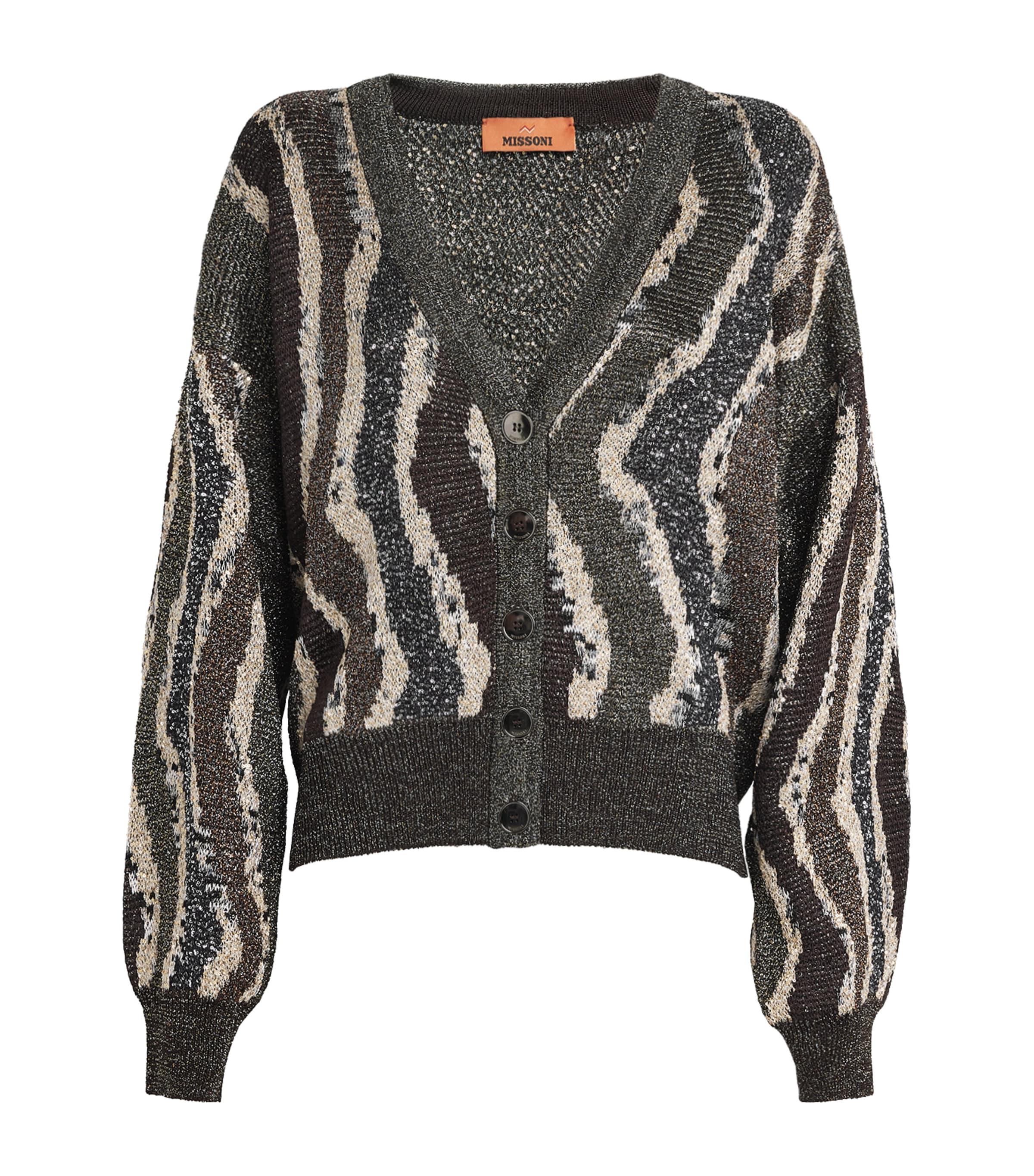 MISSONI◆カーディガン(薄手)/48/NVY Missoni Zig Zag Metallic Duster Cardigan | Saks Fifth Avenue
