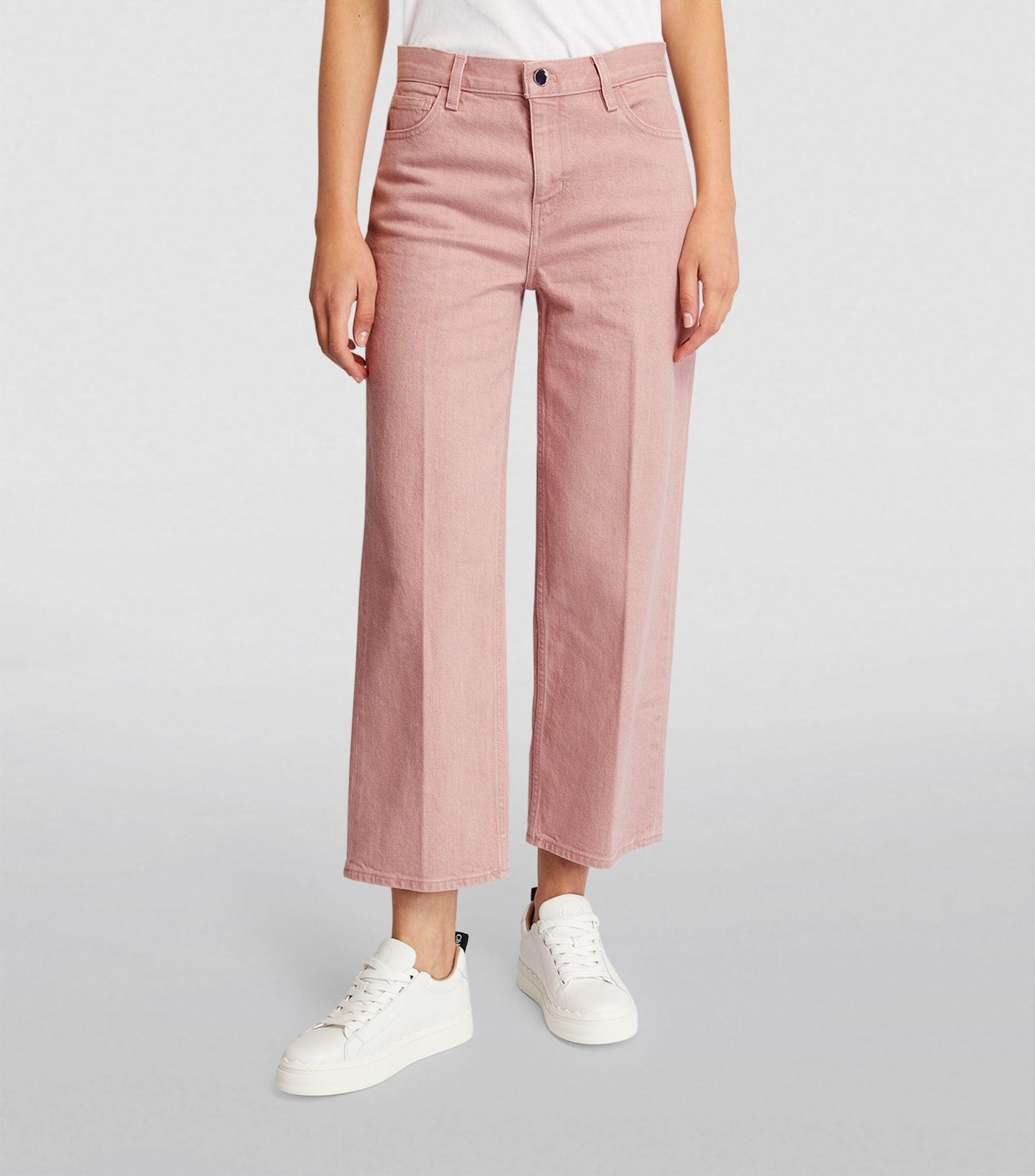 Pink cropped jeans womens 2025
