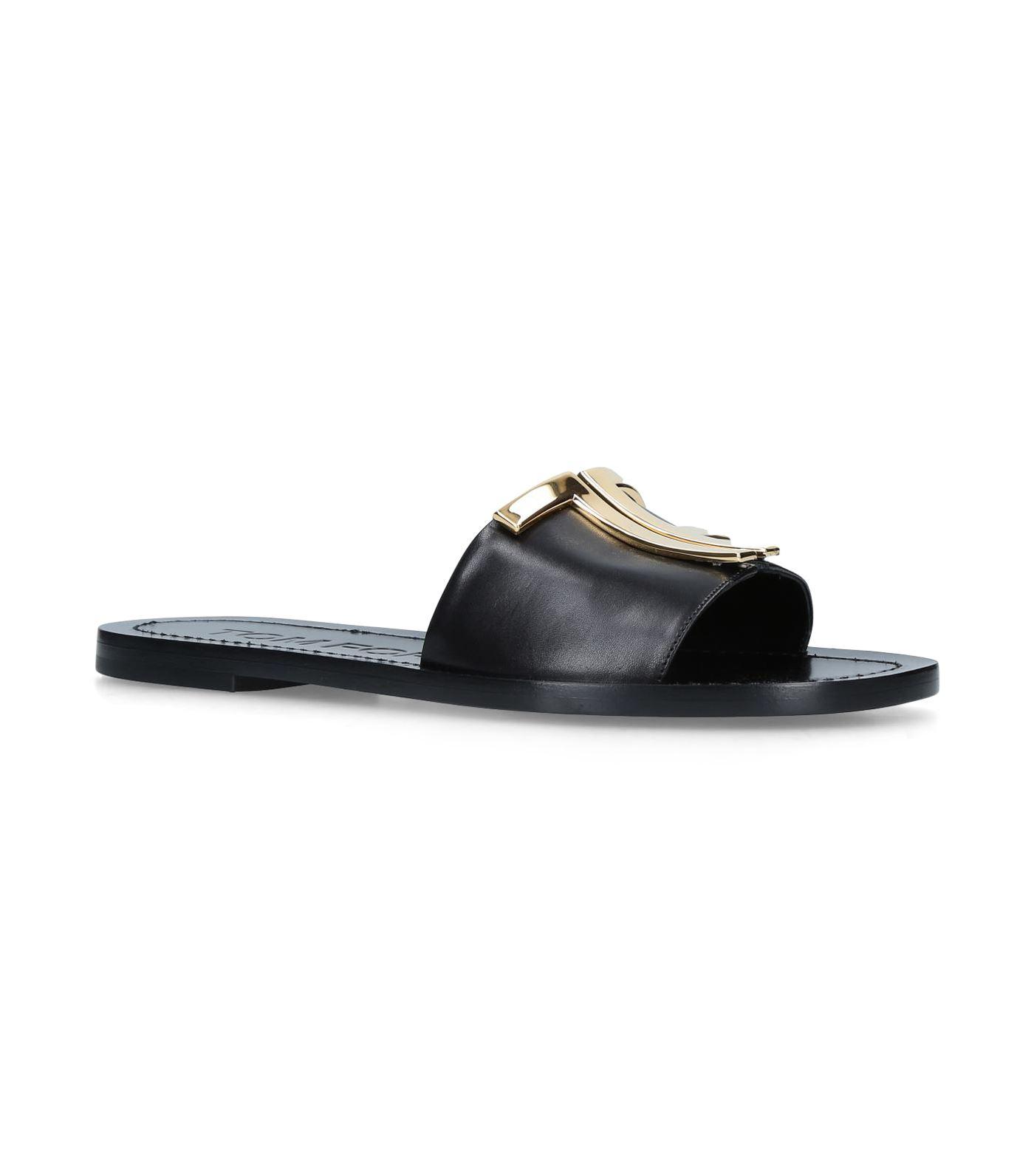 Tom Ford Logo Slides in Black | Lyst