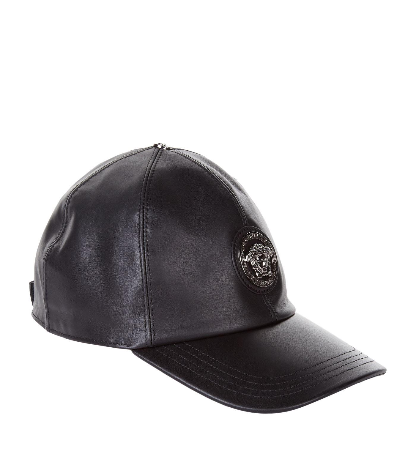black versace hat