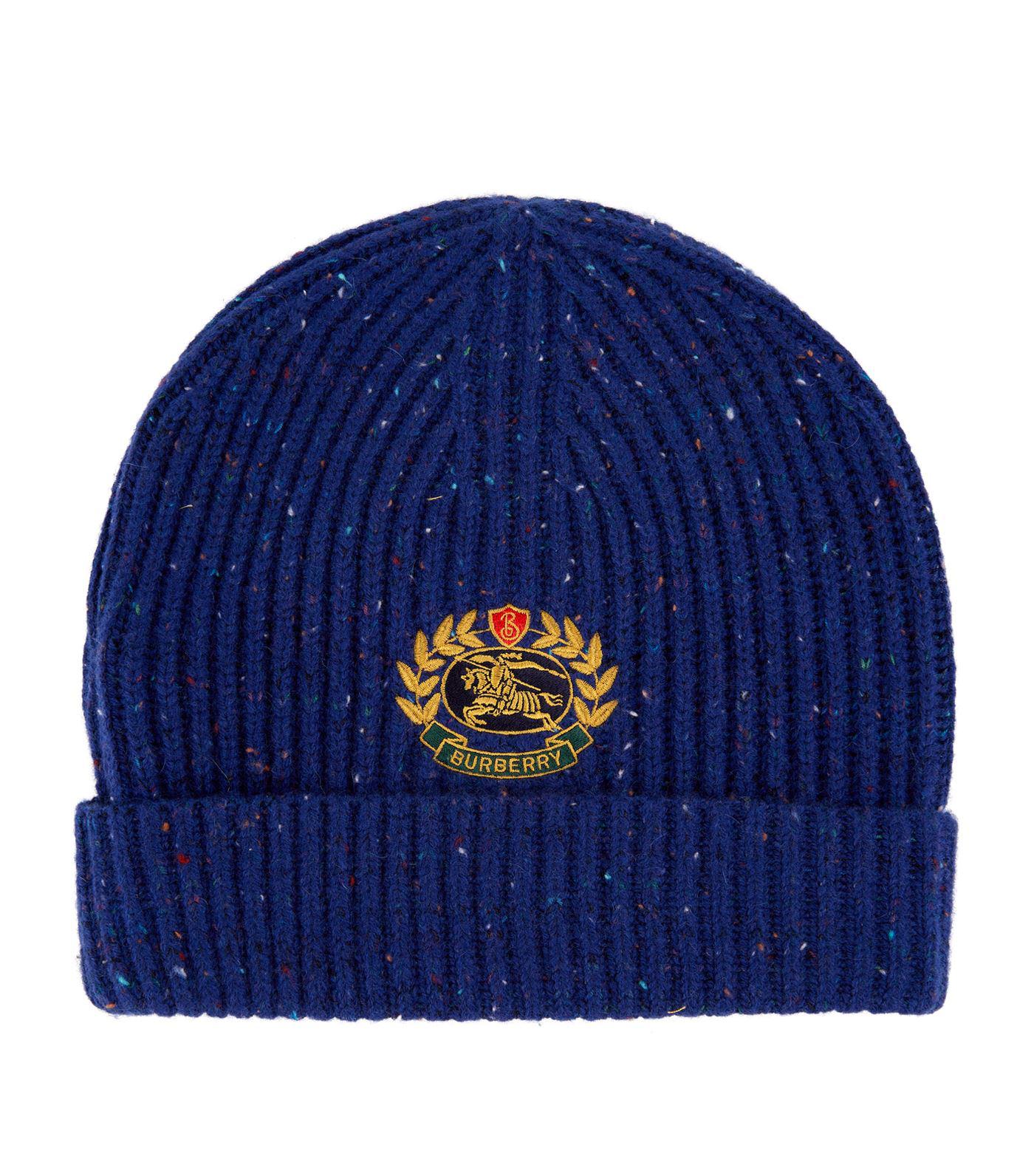 burberry beanie blue