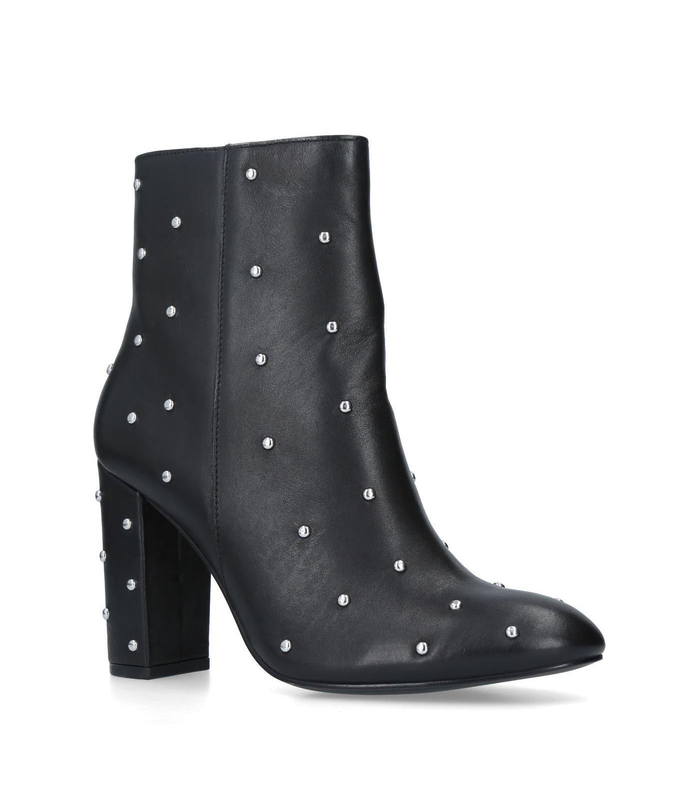 kurt geiger black studded ankle boots