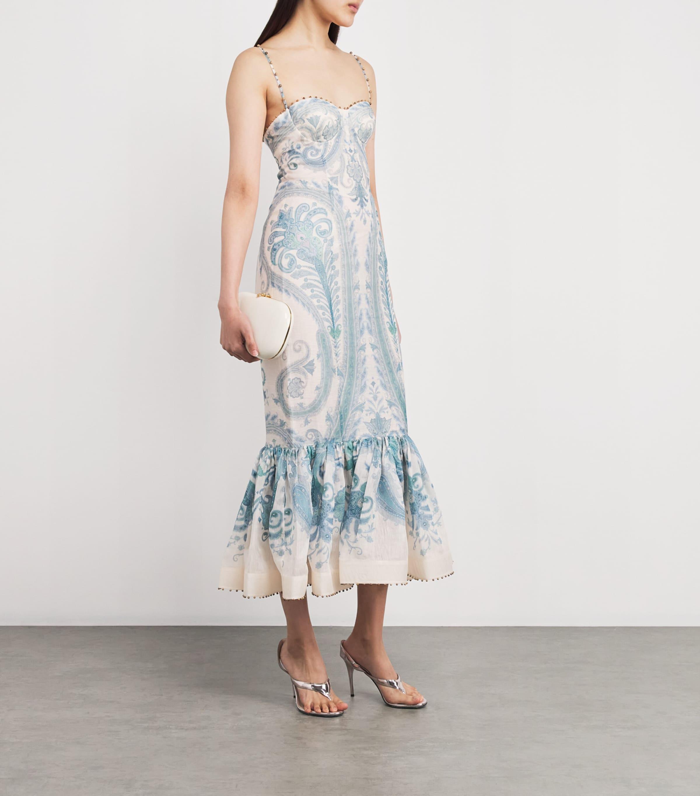 Zimmermann Paisley Illuminate Maxi Dress in Blue | Lyst