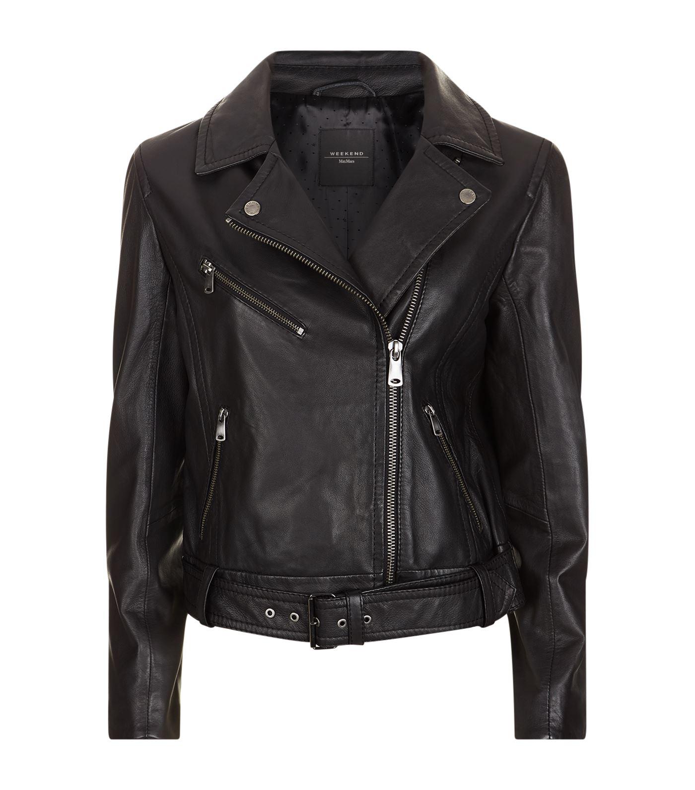 max mara weekend leather jacket