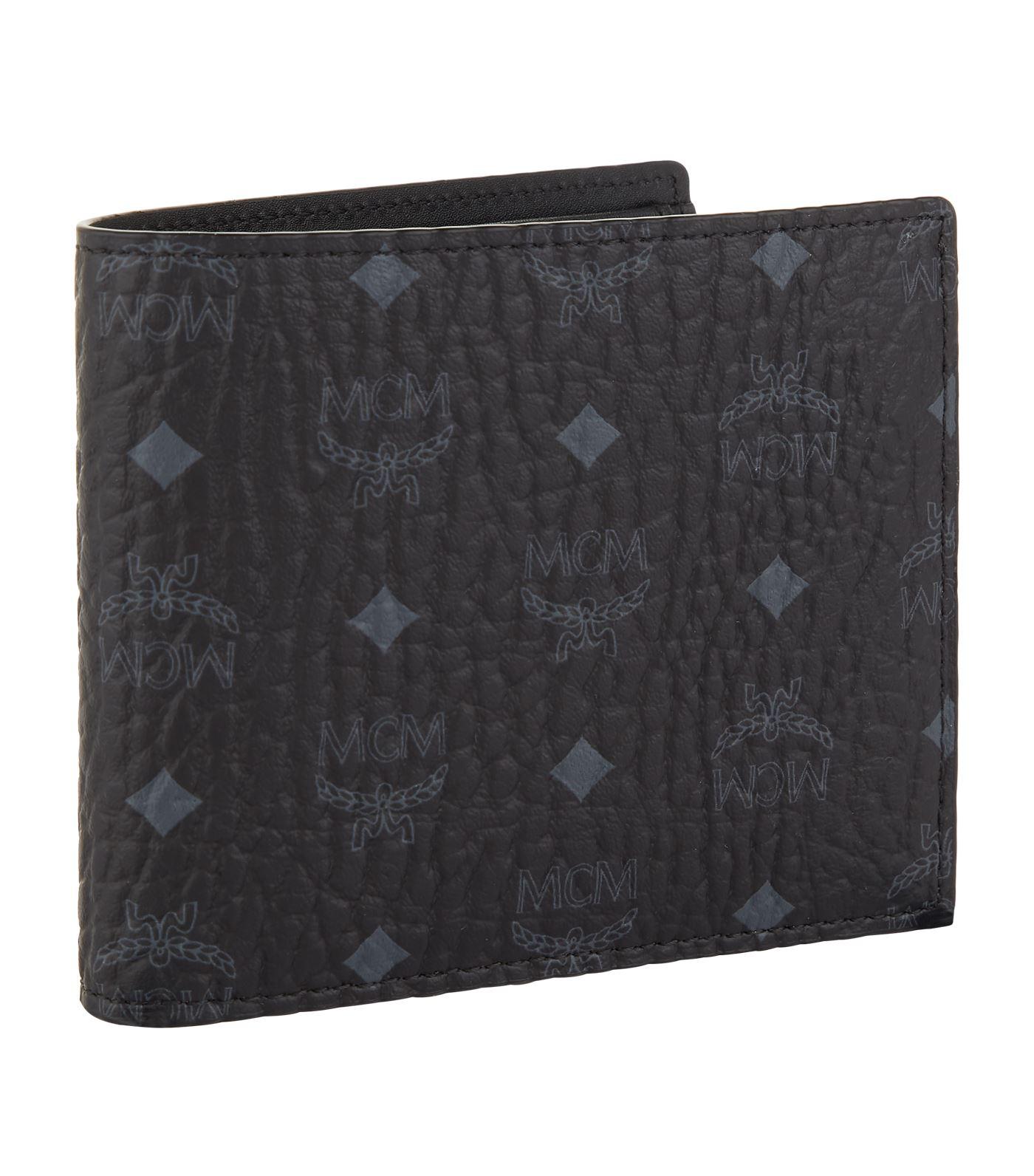MCM Canvas Small Visetos Bi-fold Wallet in bk (Black) for Men - Lyst