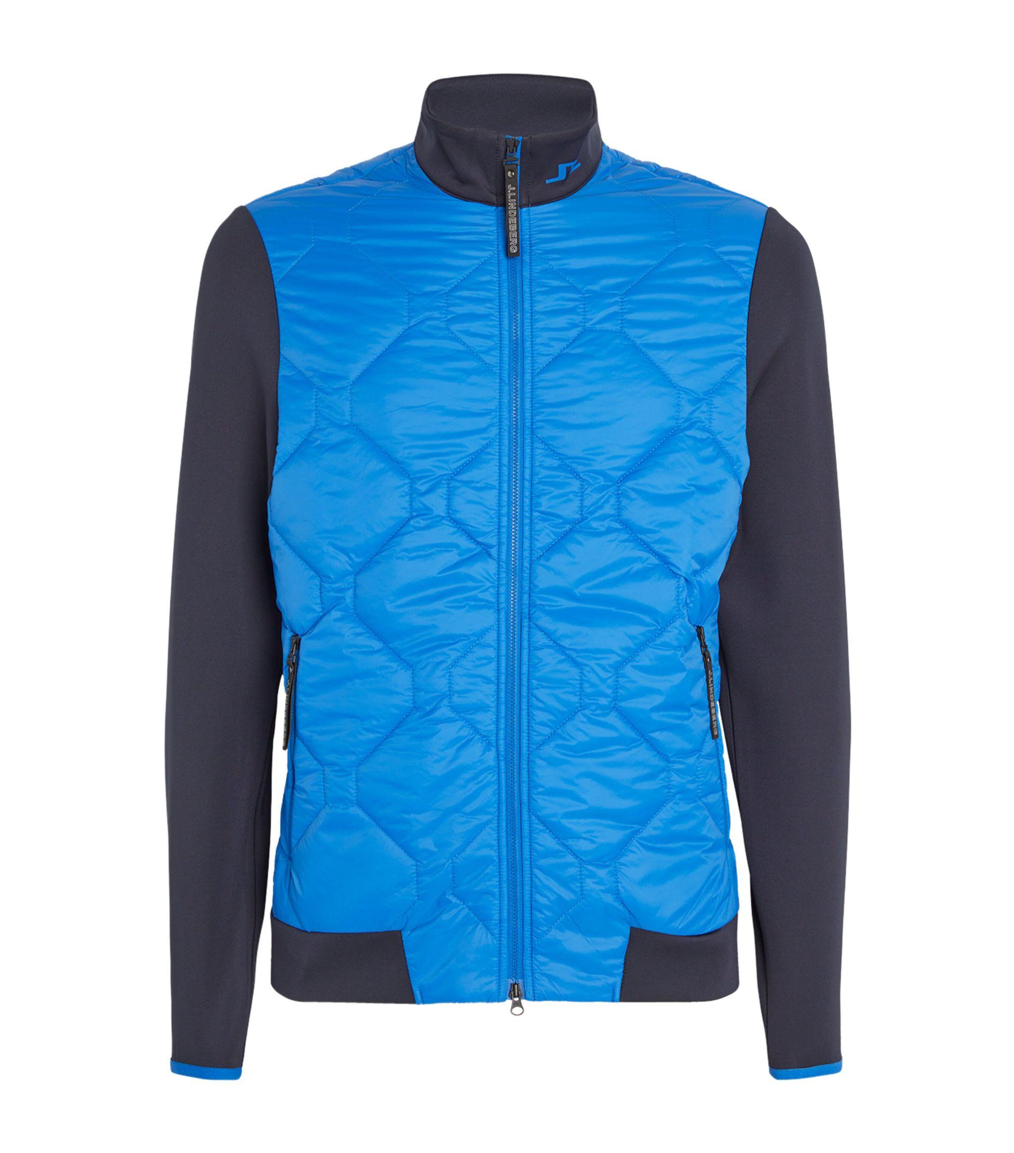 J.Lindeberg Quilt Hybrid Jacket in Blue for Men | Lyst
