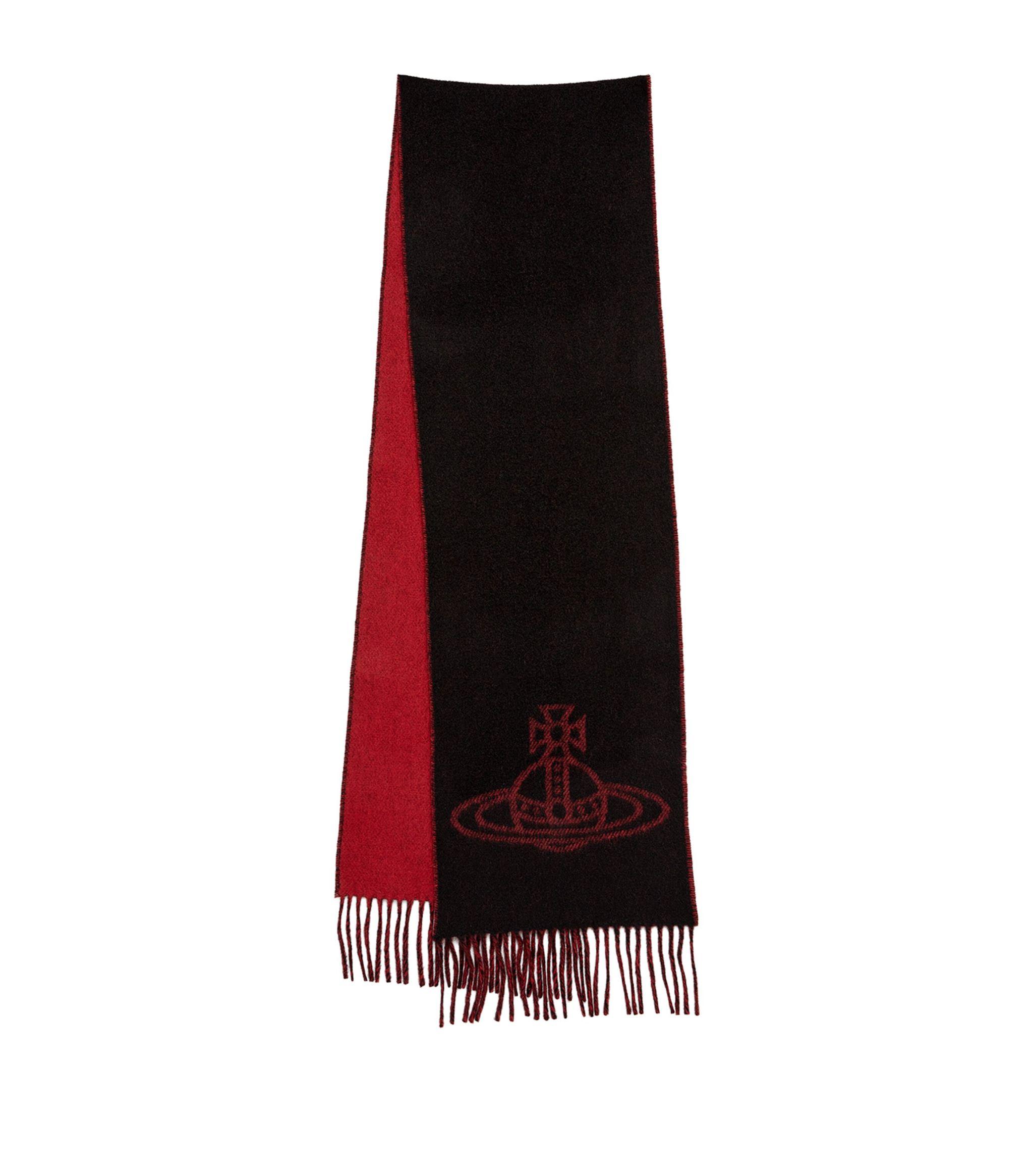 Vivienne Westwood Wool Orb Scarf in Red | Lyst