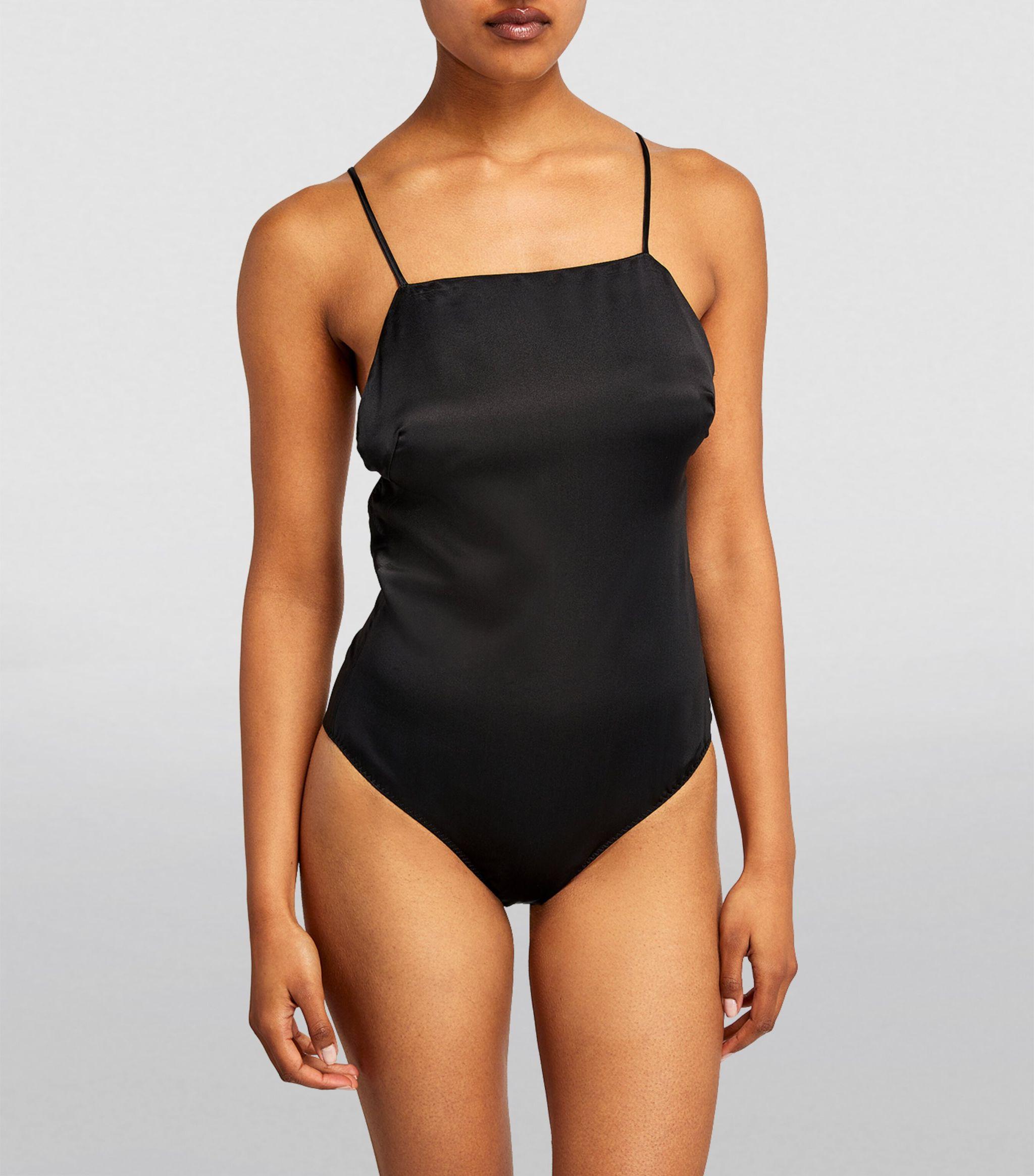 Rugiada Satin Self-tie Bodysuit