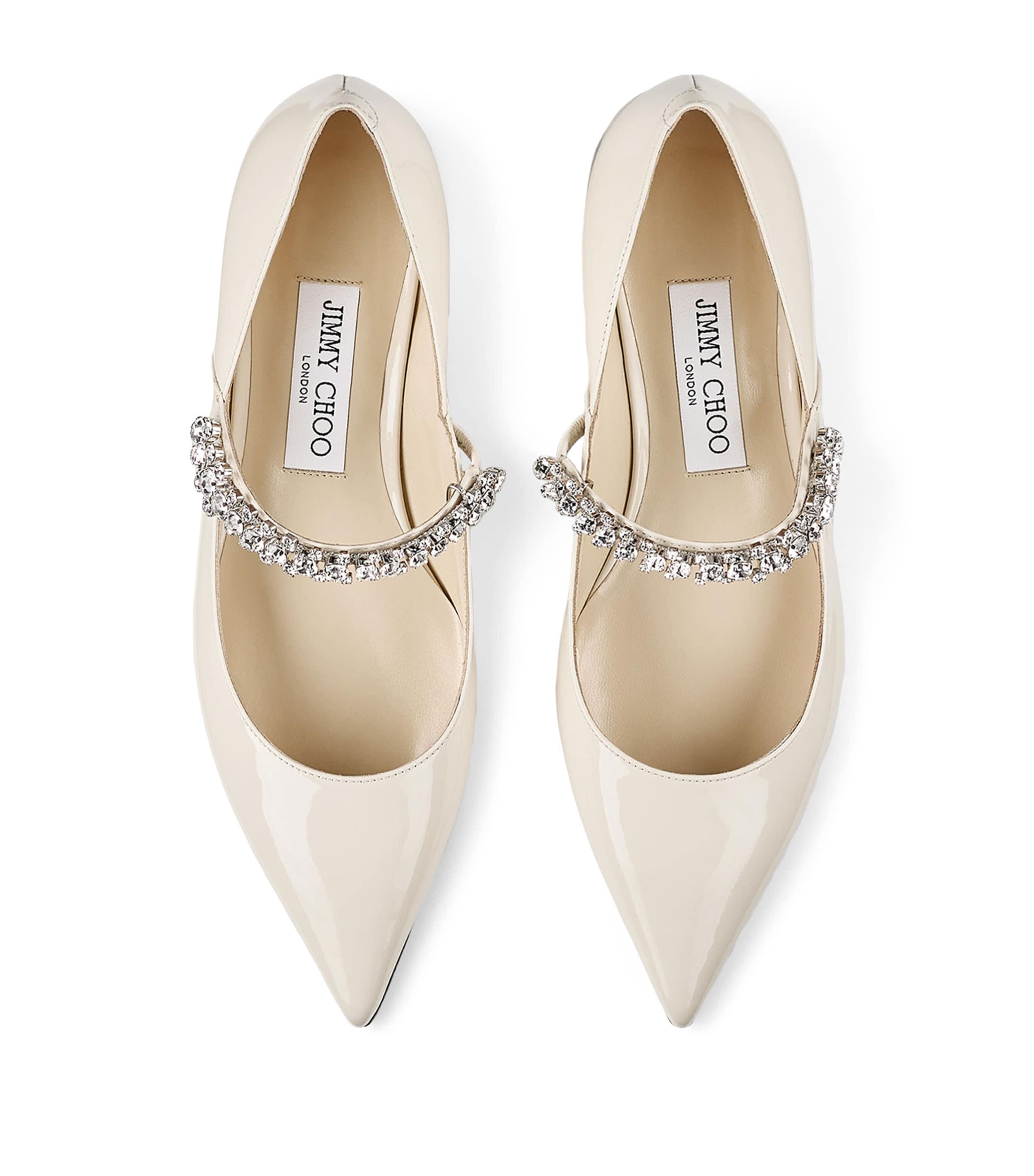 Jimmy Choo Bing 25 Patent Leather Ballet Flats in Natural Lyst UK