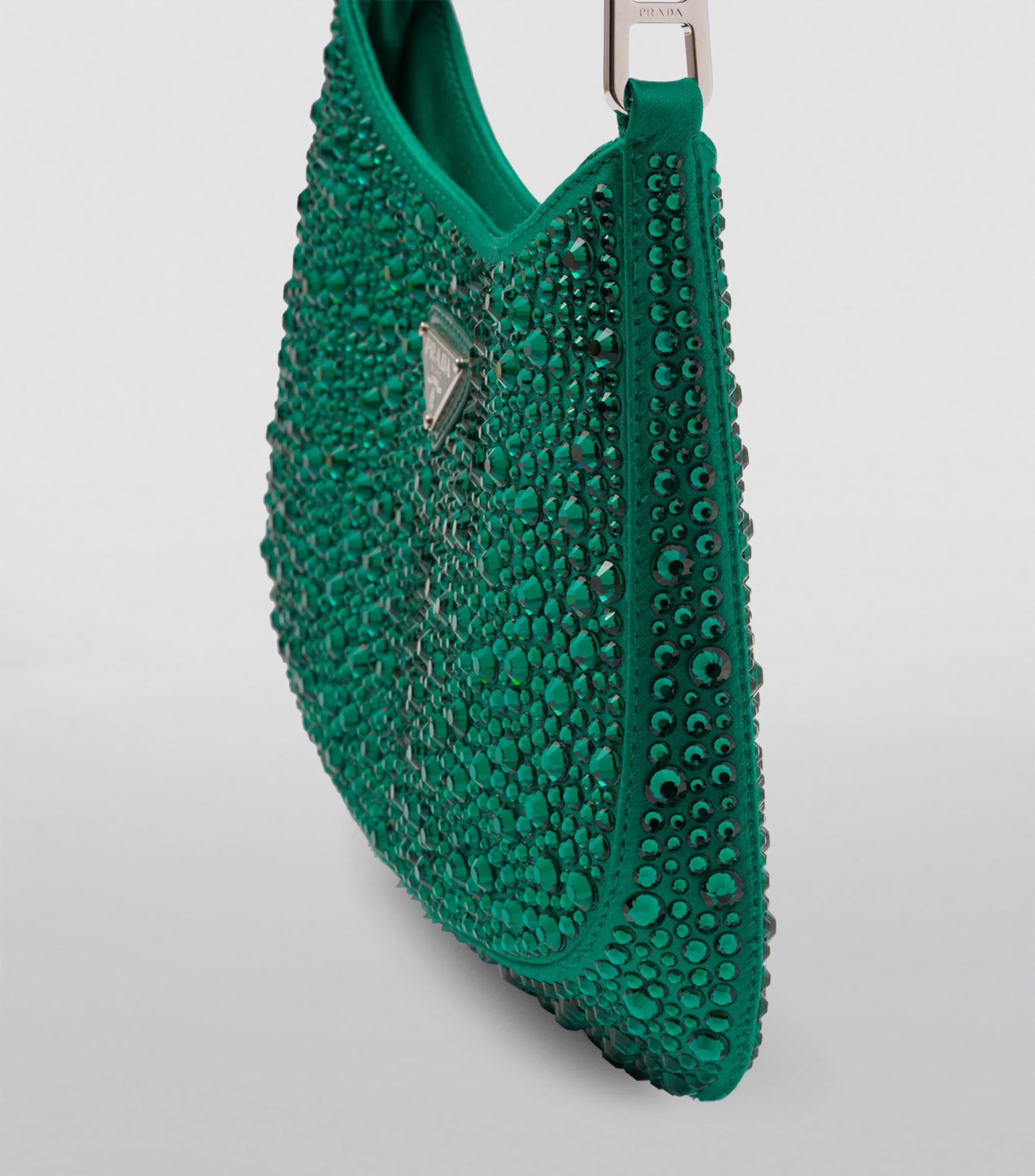 Prada Embellished Cleo Shoulder Bag in Green Lyst UK