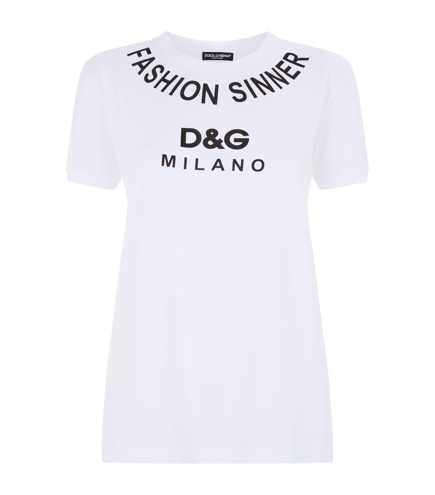 Dolce \u0026 Gabbana Cotton Fashion Sinner T 