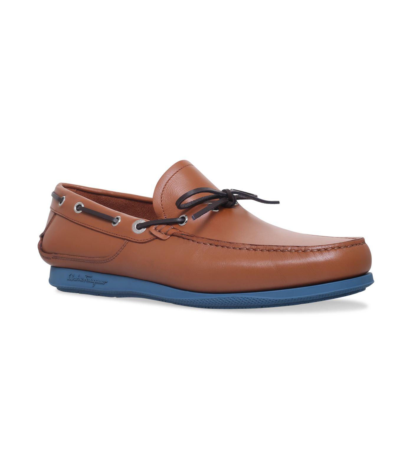 Salvatore ferragamo mens boat shoes Clearance